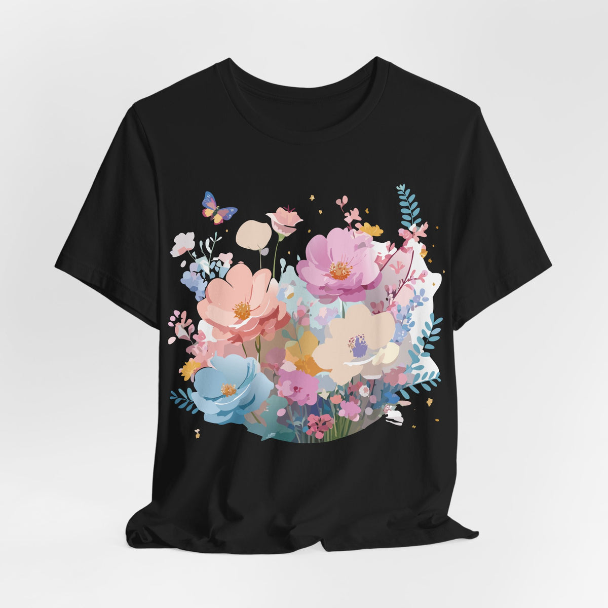 Floral Graphic Tee Shirt - Bella+Canvas Unisex 100 Cotton 44