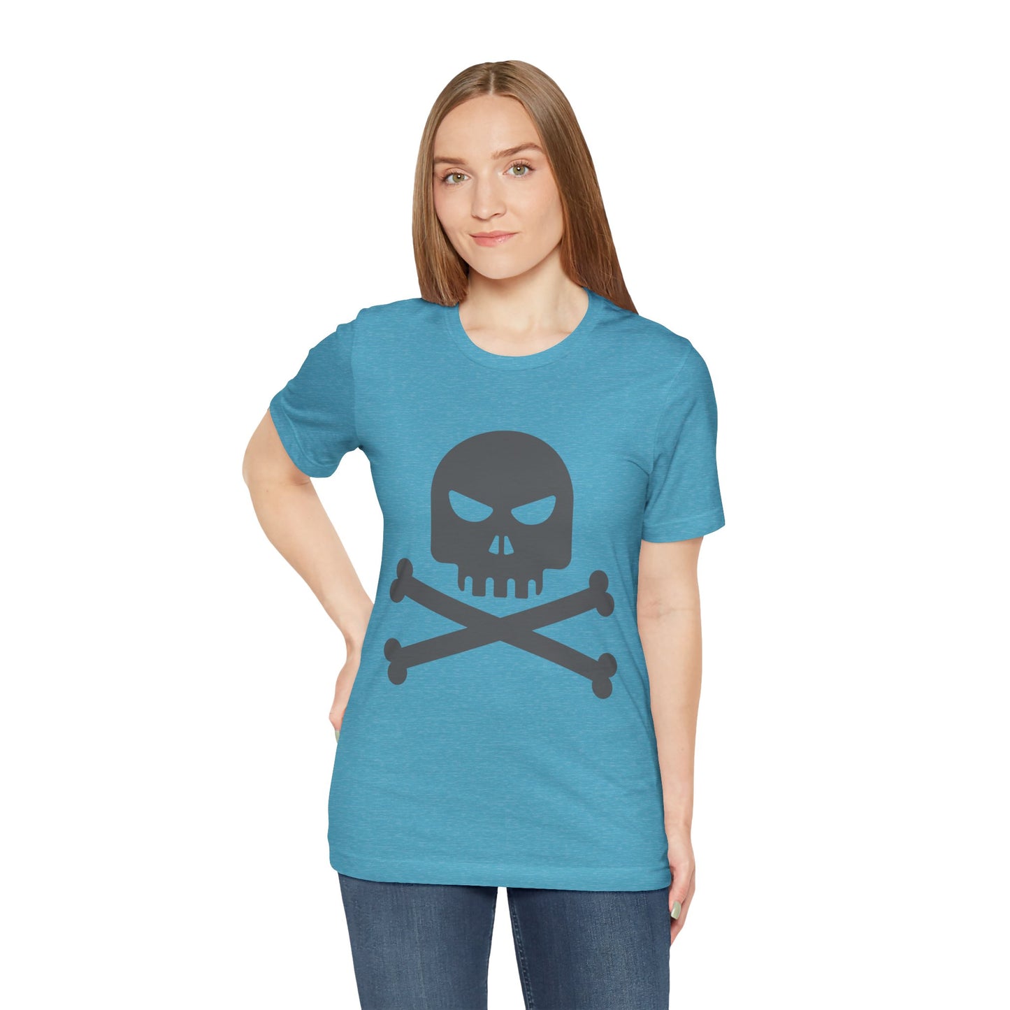 Unisex-T-Shirt aus Baumwolle mit Totenkopf