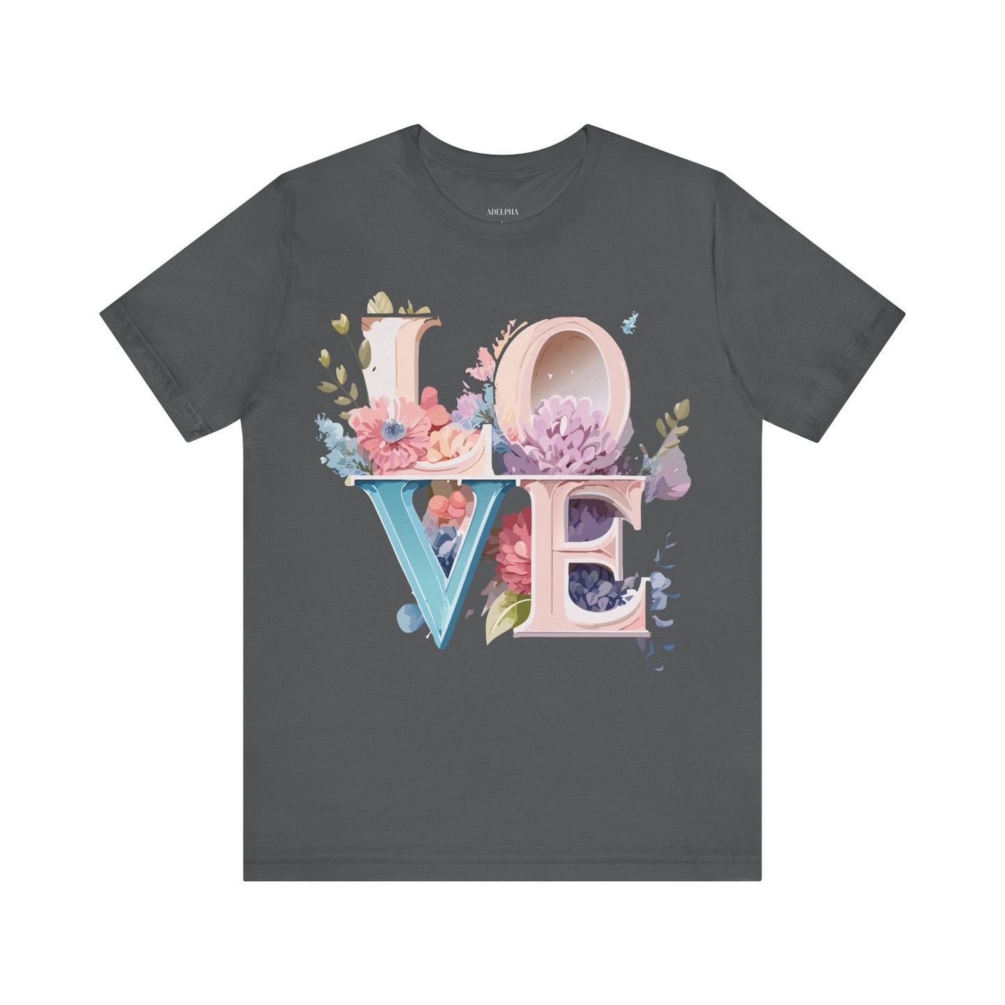 Valentine Day Graphic Unisex 100 Cotton Vintage Artwork with Love and Flower Design Tee 42
