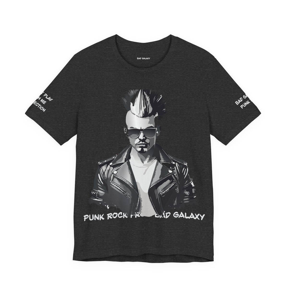 Punk Rock Graphic Unisex Cotton Bella+Canvas Tee with Art Design b39