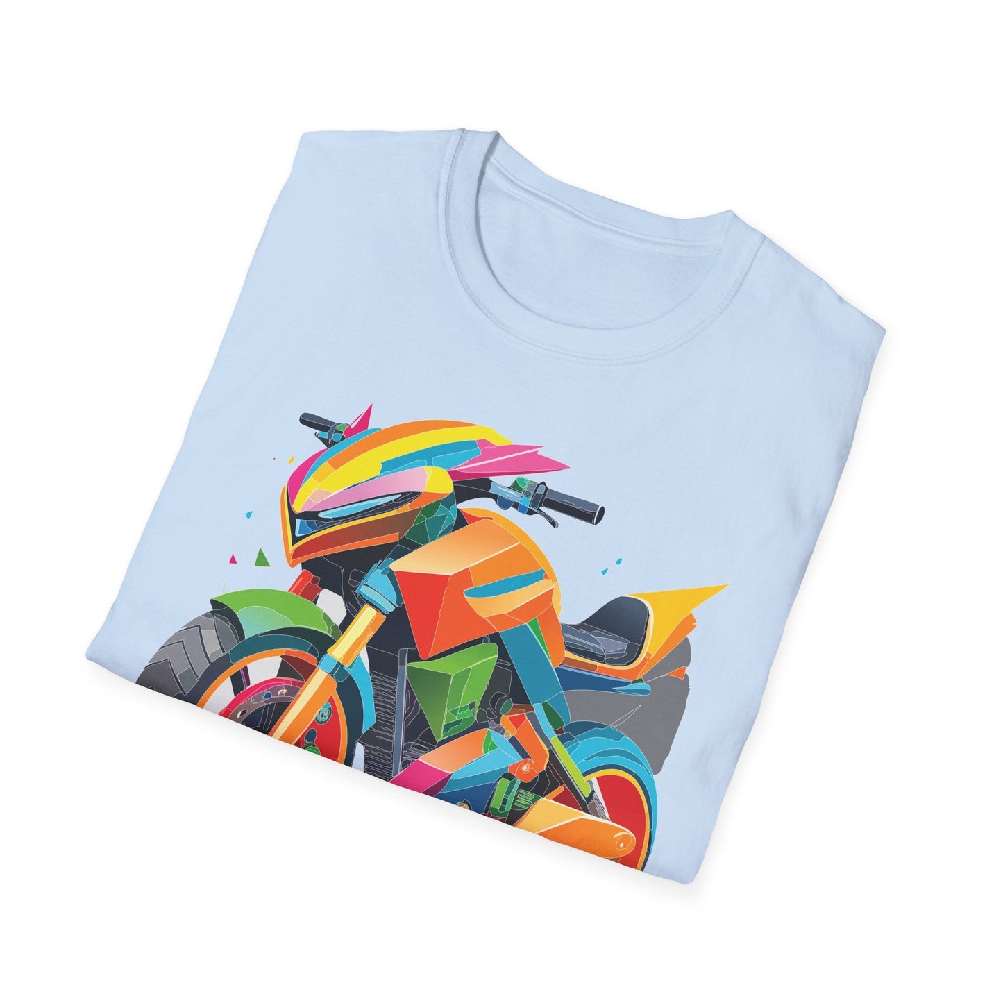 Unisex Bike T Shirt Moto Shirt MTB T Shirt With Art Design Softstyle Cotton Tee For Enthusiasts