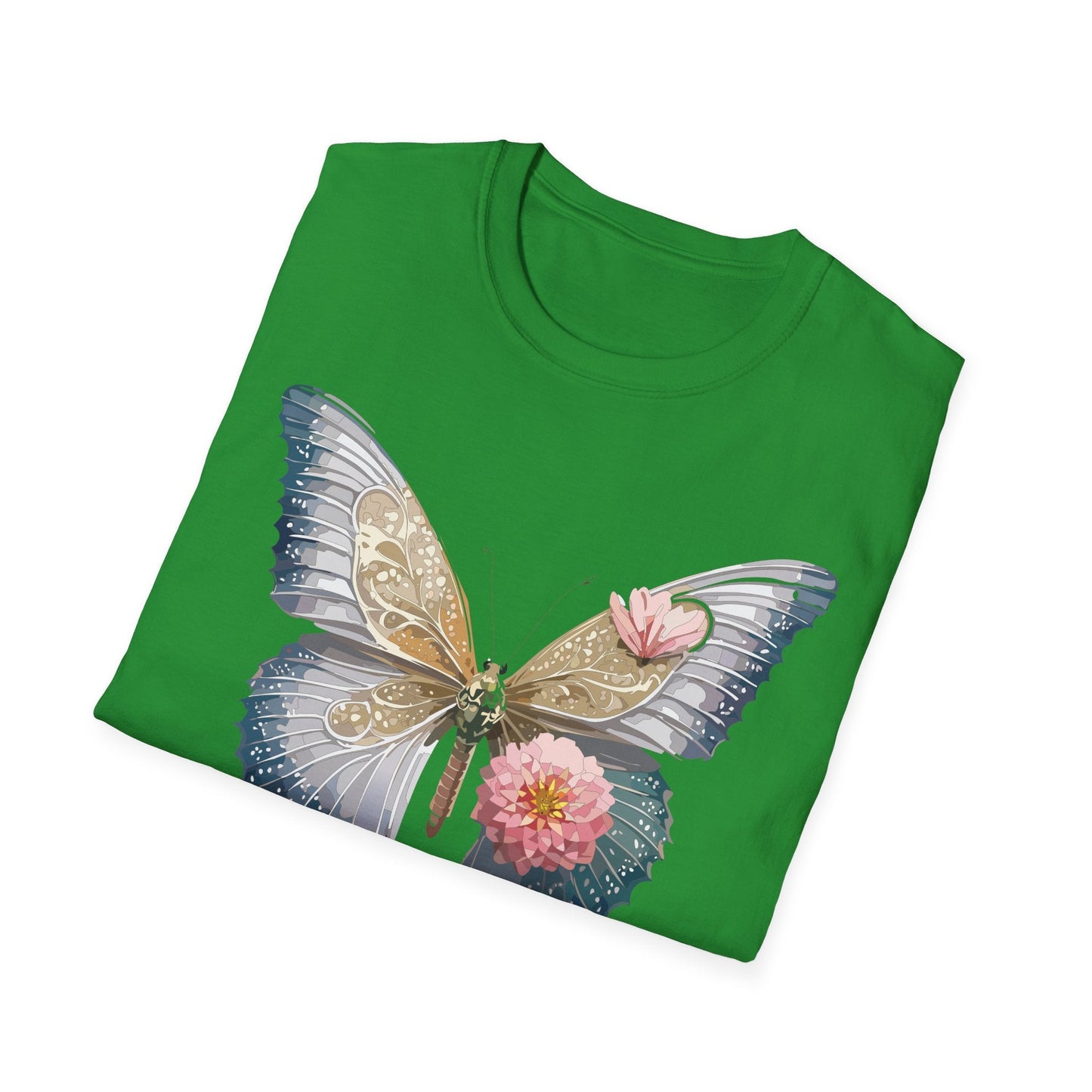 Unisex Monarch Butterfly T Shirt Softstyle Gildan 64000 100 Percent Ring Spun Cotton Tee