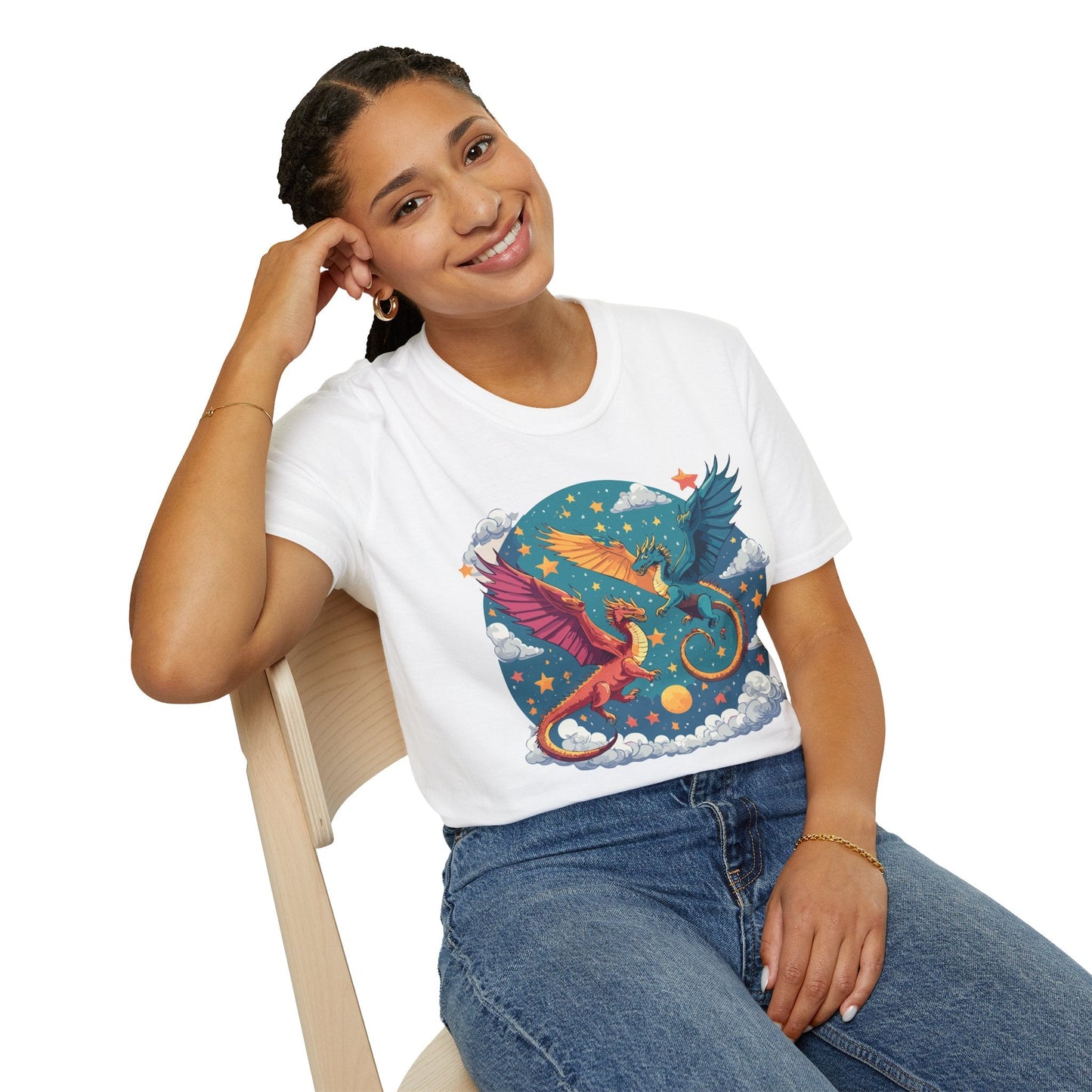 Dragon Graphic Unisex 100 Cotton Tee with Animal Artwork Design 18