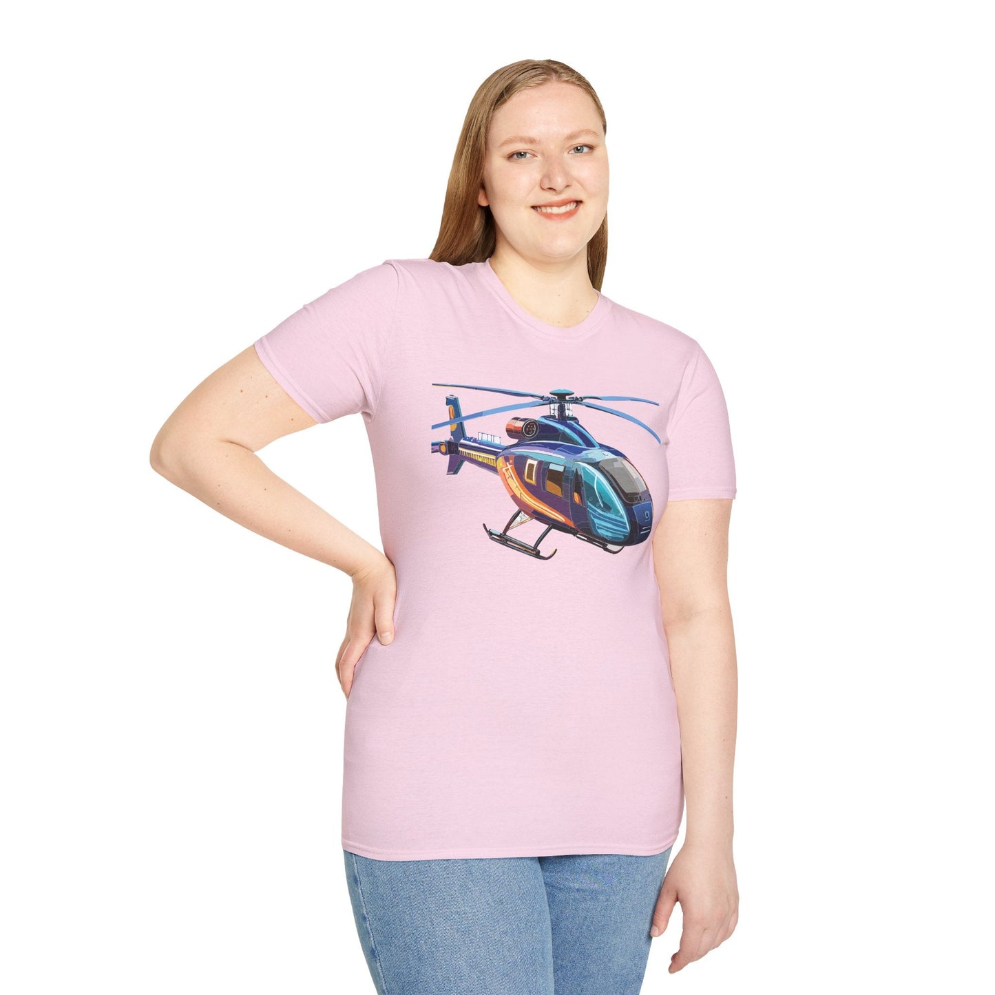 Chopper Helicopter Shirt Unisex T Shirt Softstyle 100 Percent Cotton Comfort Wear