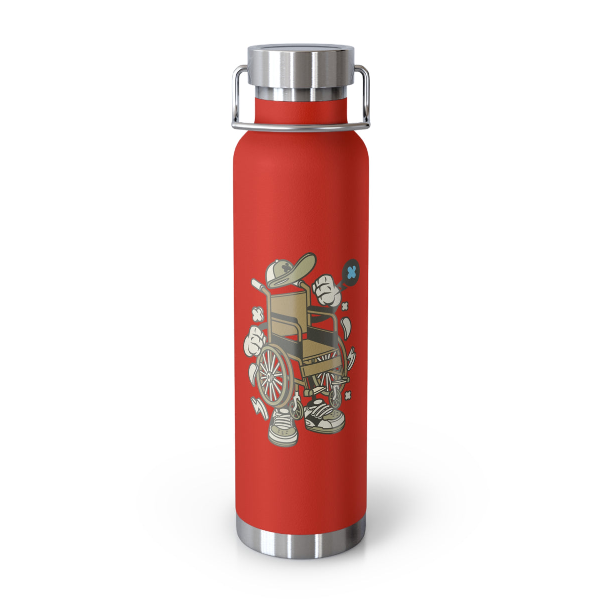 22oz Copper Insulated Water Bottle with Cartoon Design - CV43