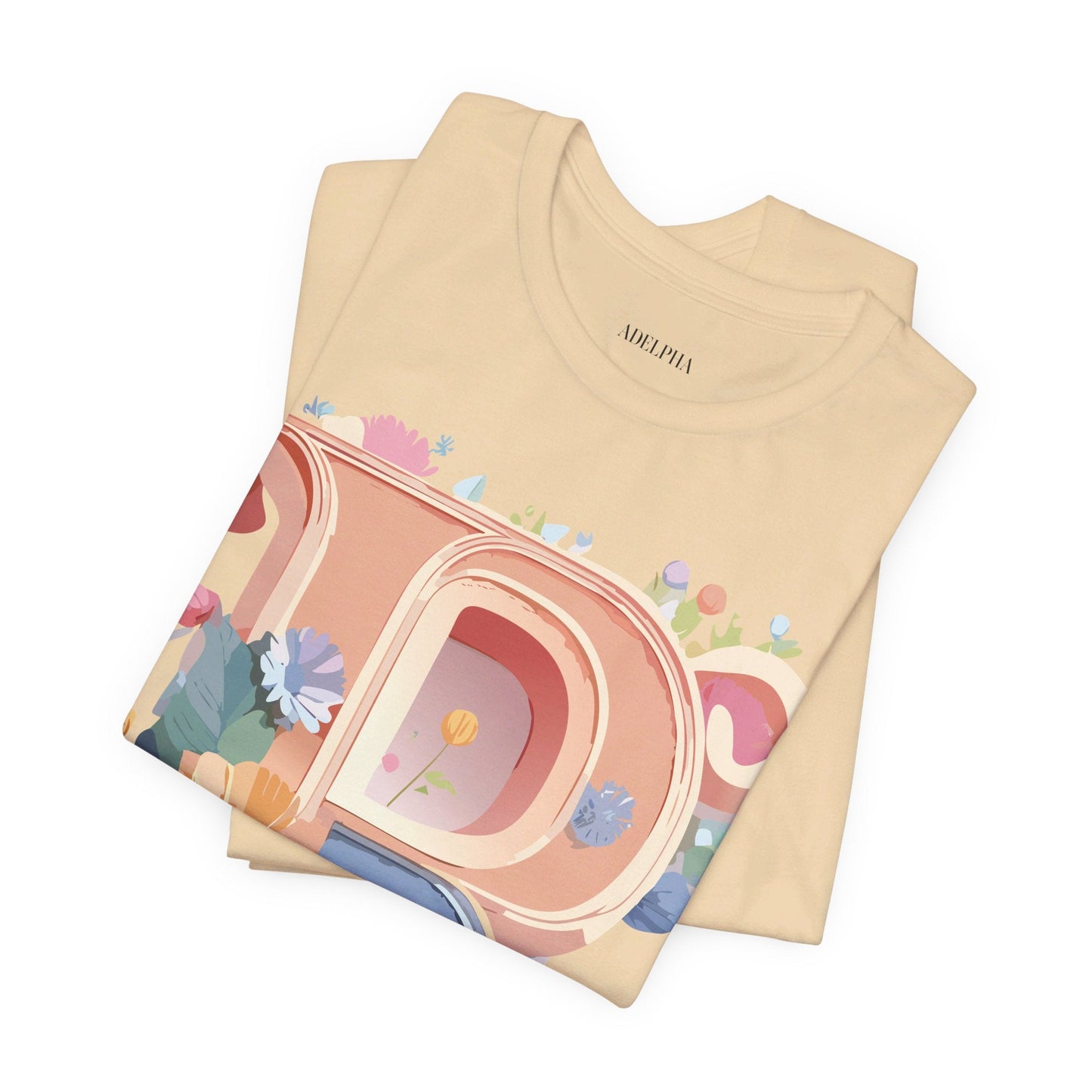 Letter R  Graphic Tee Unisex Short Sleeve Vintage Art Design Tee