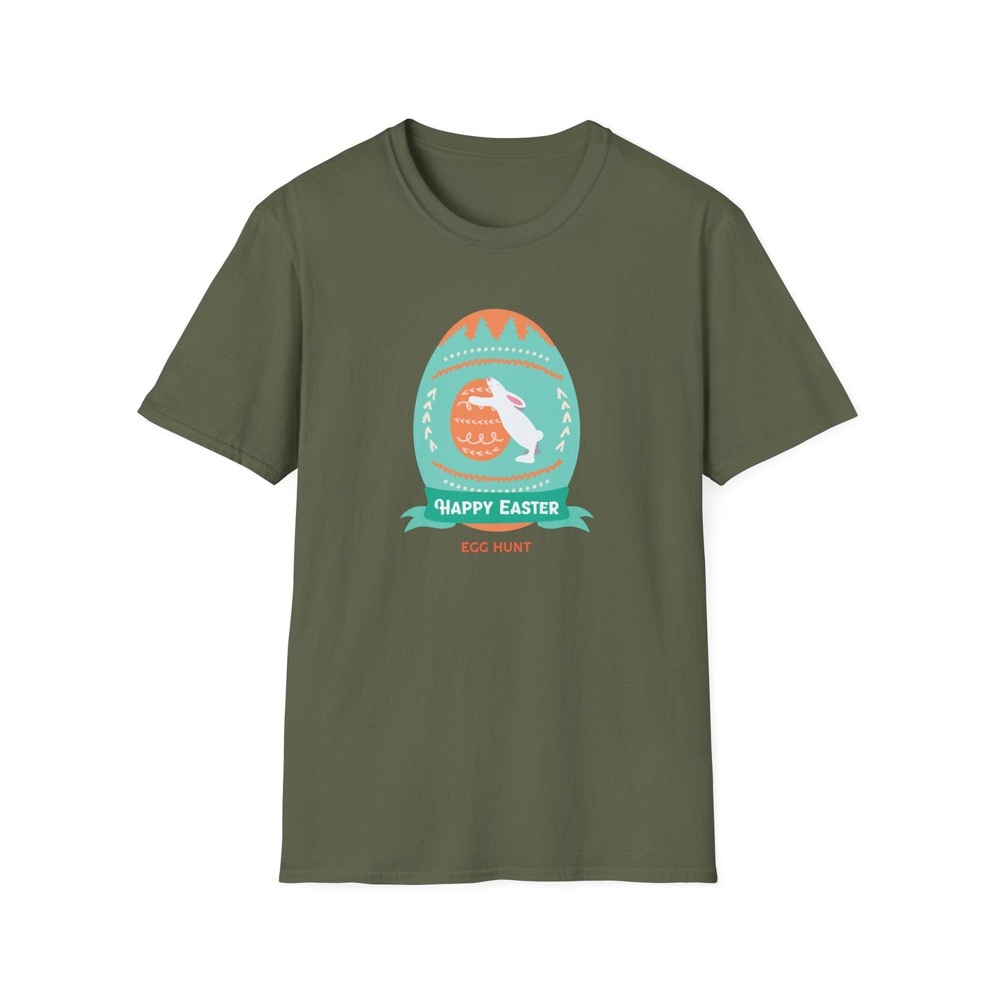 Easter Egg T Shirt Unisex Softstyle Tee With Easter Signature Design 100 Percent Ring Spun Cotton