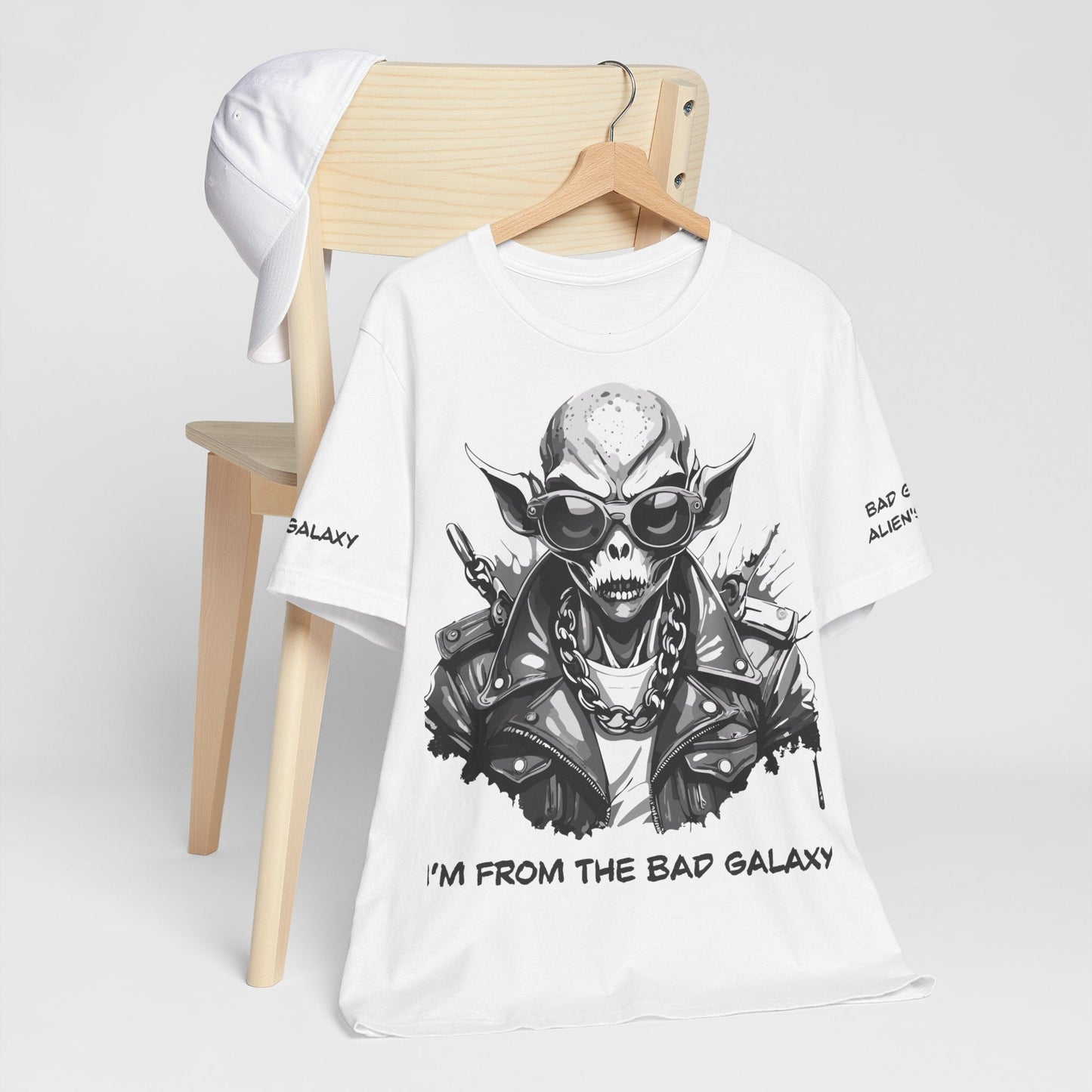 Alien Tee Shirt From Bad Galaxy Made To Order 100 Percent Cotton Eco Friendly Inks Free Shipping