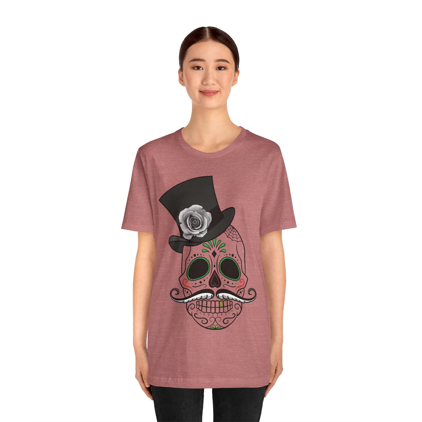 Unisex Cotton Tee Shirt with Skull