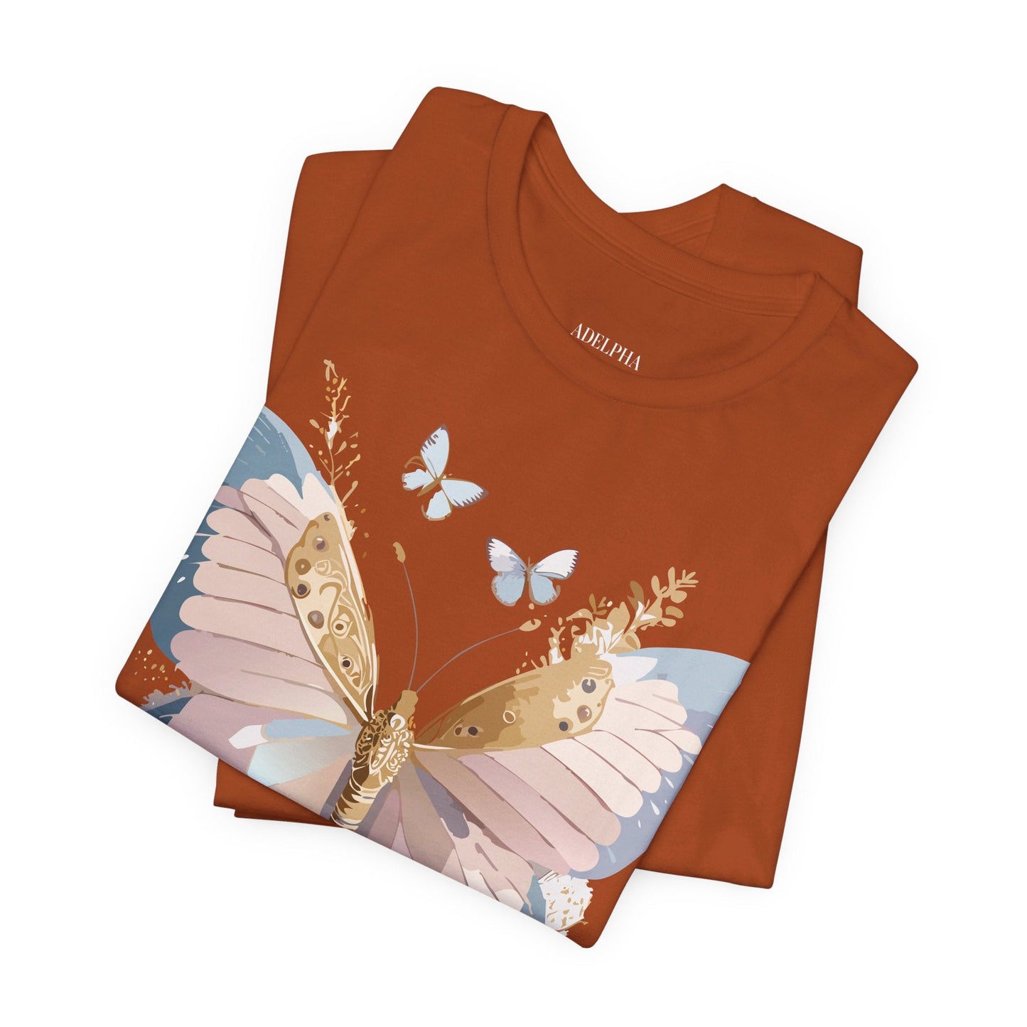 Butterfly Graphic Tee Unisex Short Sleeve Art Design By Adelpha