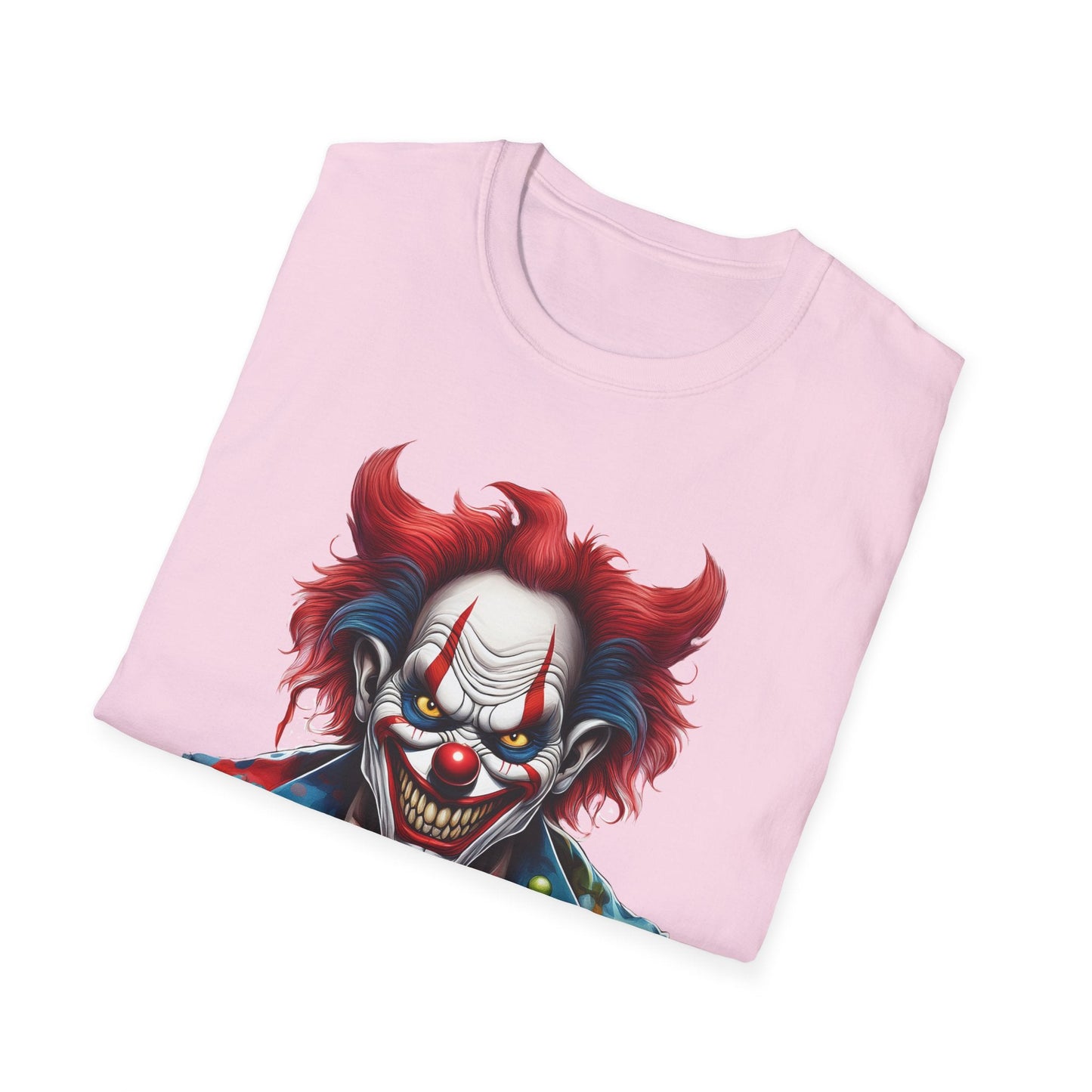 Unisex Clown Shirt With Funny Man Circus Print Tee Gildan Softstyle 64000 Classic Comfort Wear