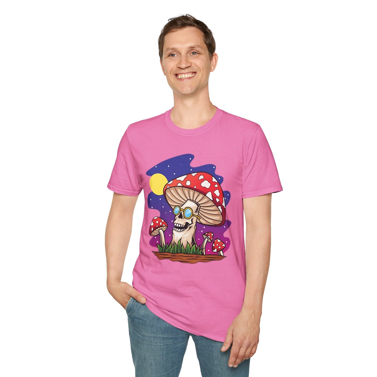 Mashroom Mushroom Tee Shirt Unisex Funny Fungus Design Softstyle 64000 Cotton Tee