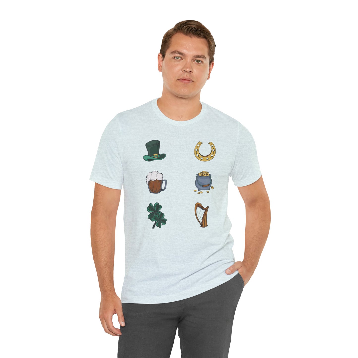 Unisex Cotton Tee Shirt with Lucky Prints