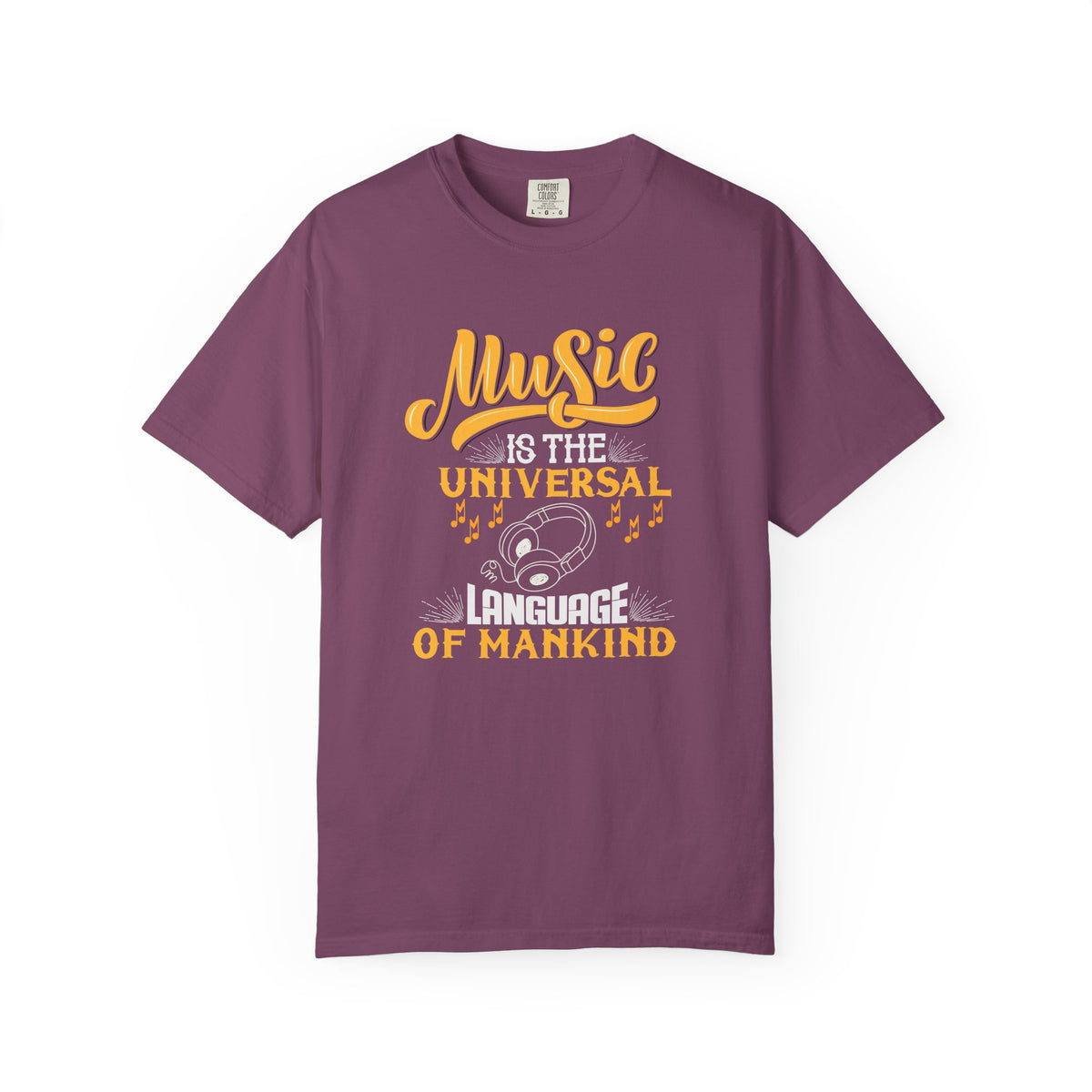 Music Is the Universal Language of Mankind T-shirt Music Quote Unisex Cotton Tee 063