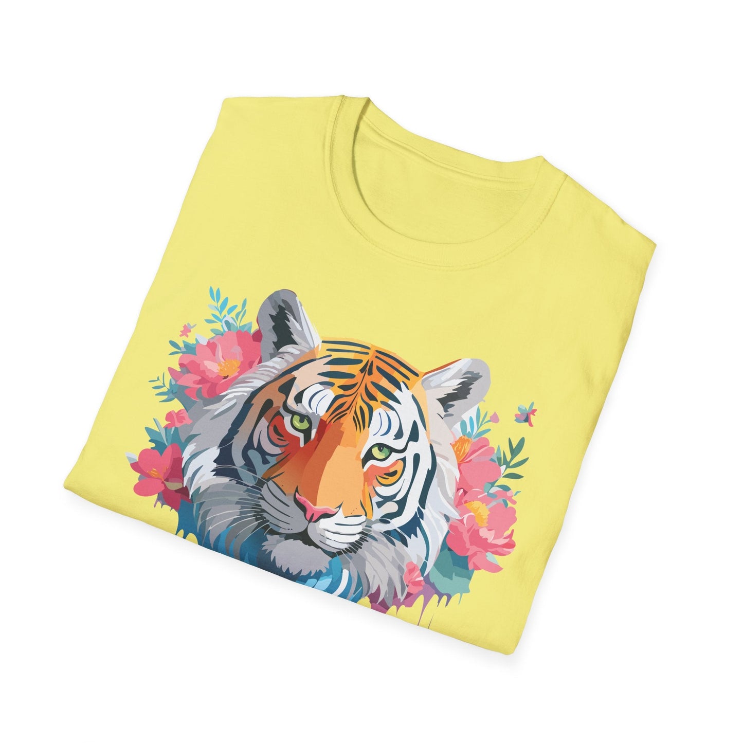 Tiger Shirt Unisex Animal Tee 100 Percent Ring Spun Cotton Softstyle