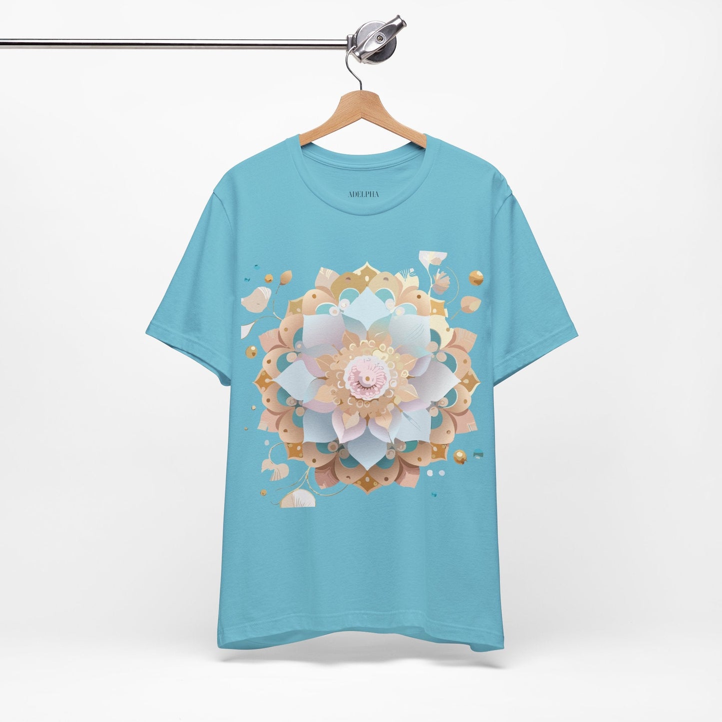 Mandala Graphic Unisex 100 Cotton Vintage Floral Artwork Tee 9