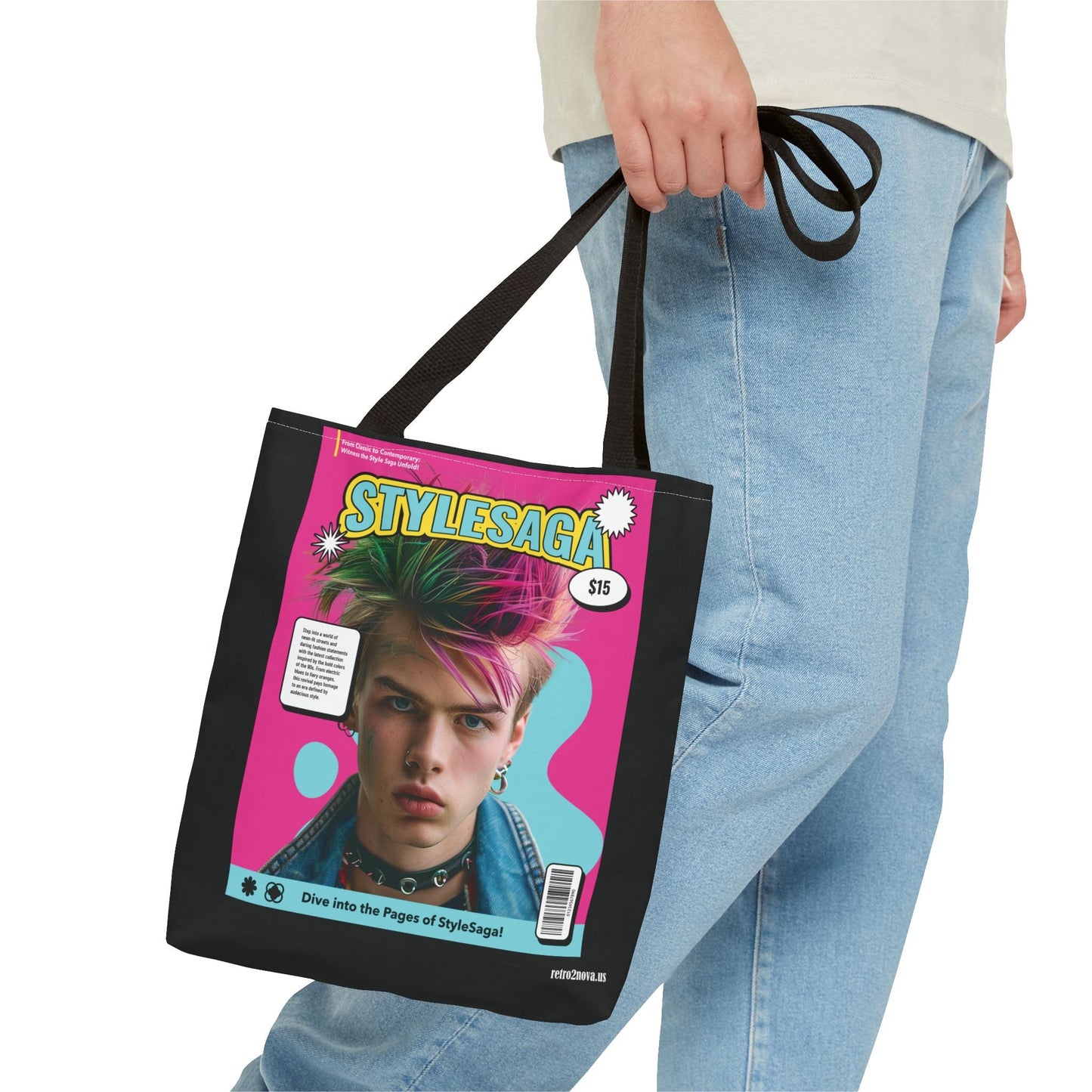 Magazine Cover Canvas Tote Bag By Retro2Nova Durable Everyday Carry Accessory Bold Vintage Inspired