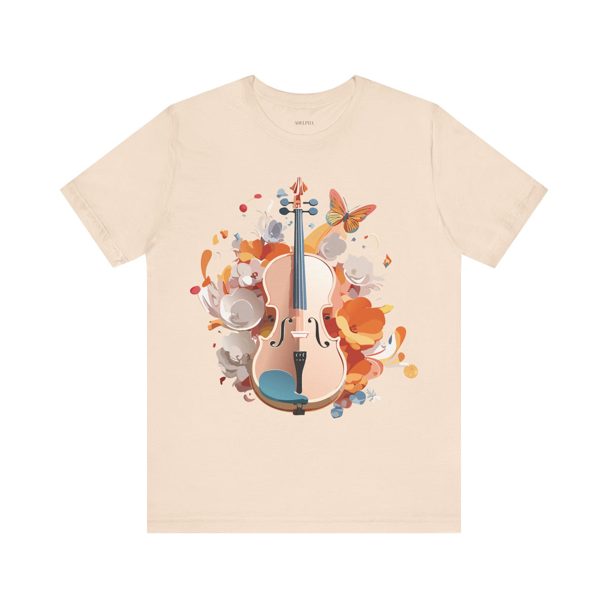 Music Graphic Unisex Cotton Bella+Canvas Tee with Art Design n182