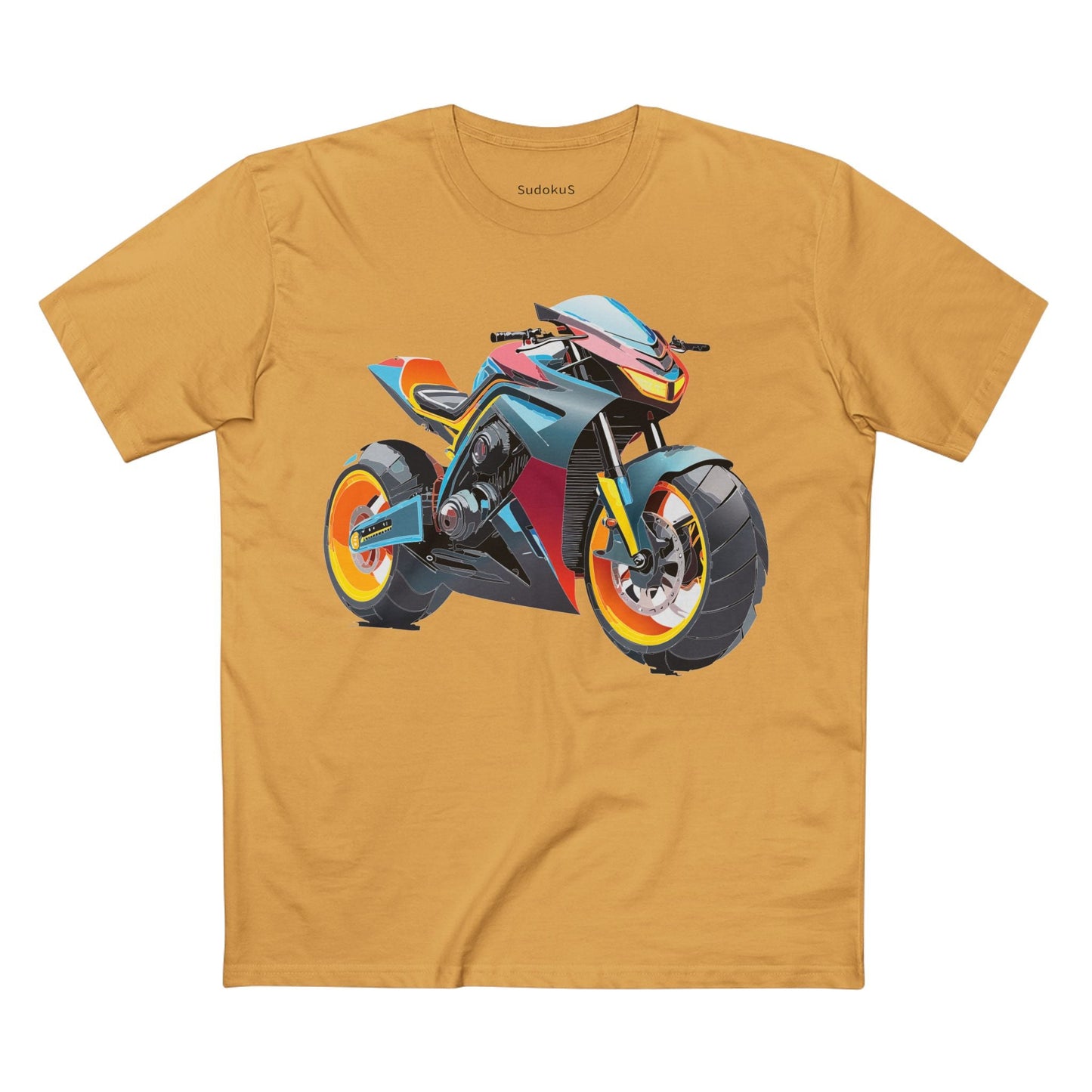Moto Bike Graphic Unisex 100 Cotton Staple Tee 33