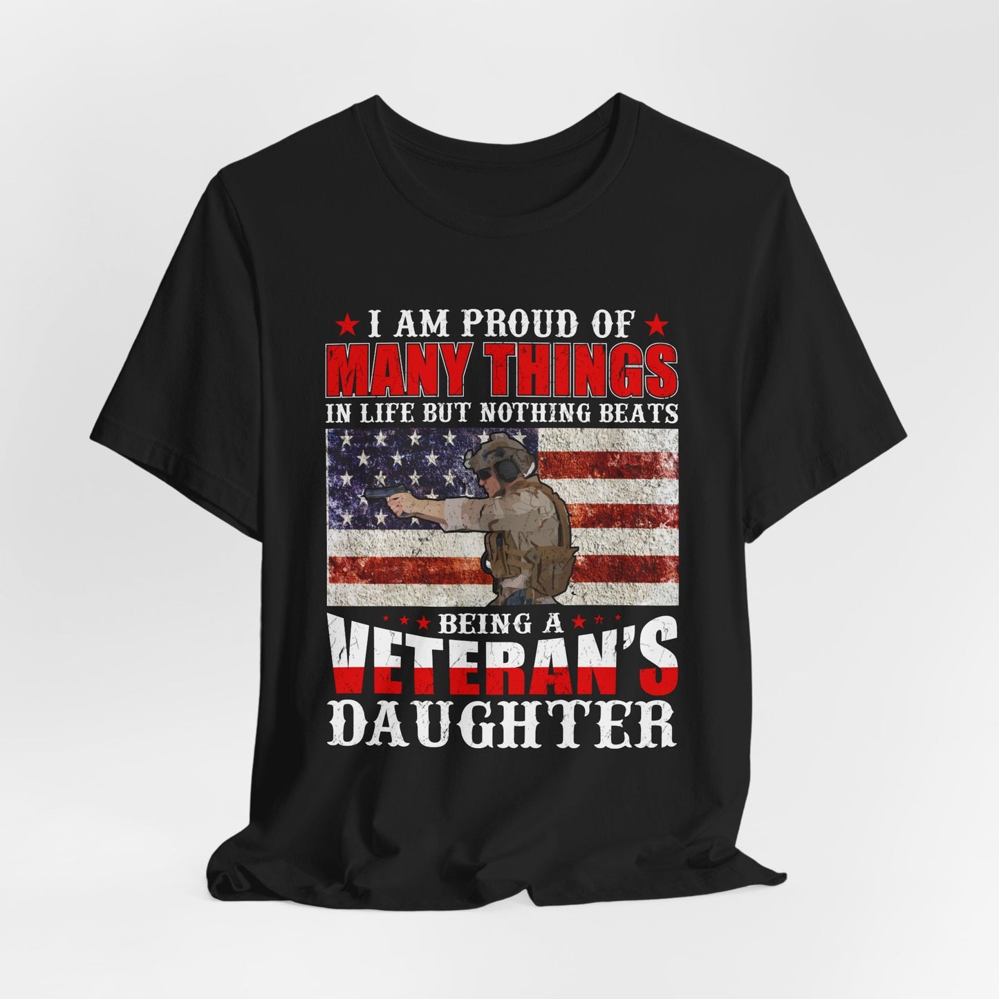 Army Veteran Patriotic Graphic Design Unisex Cotton T-Shirt v28