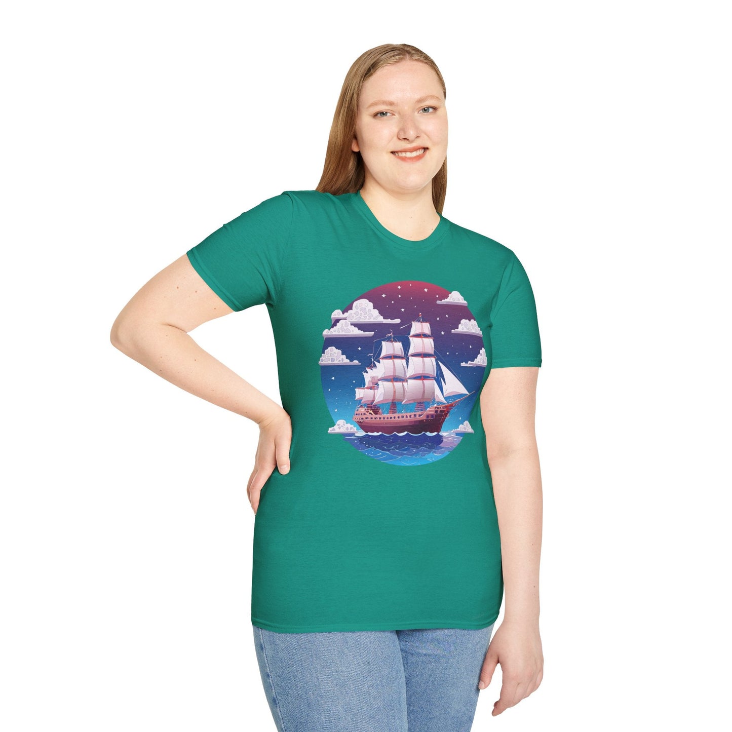 Ship T Shirt Frigate T Shirt Vessel Tee Shirt Unisex Softstyle 100 Percent Ring Spun Cotton