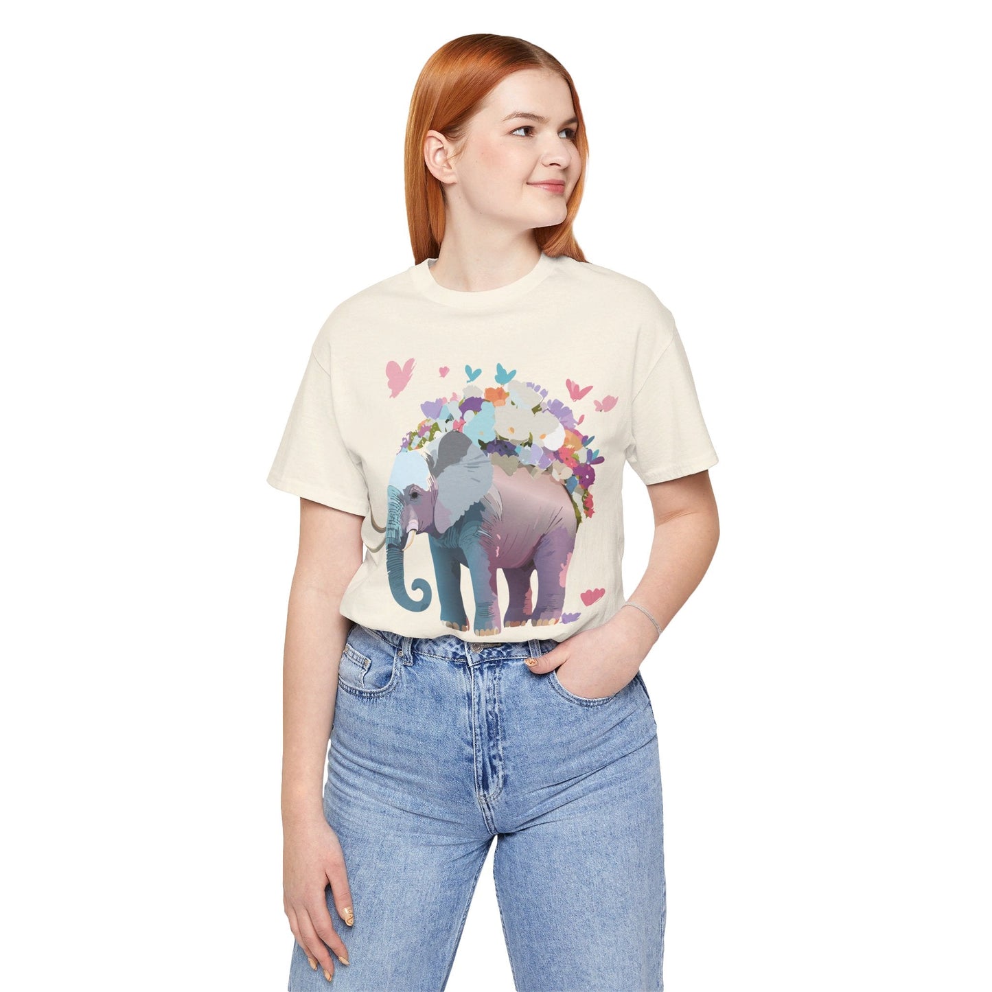 Elephant Graphic Unisex 100 Cotton Jersey Vintage Art Design Tee 15