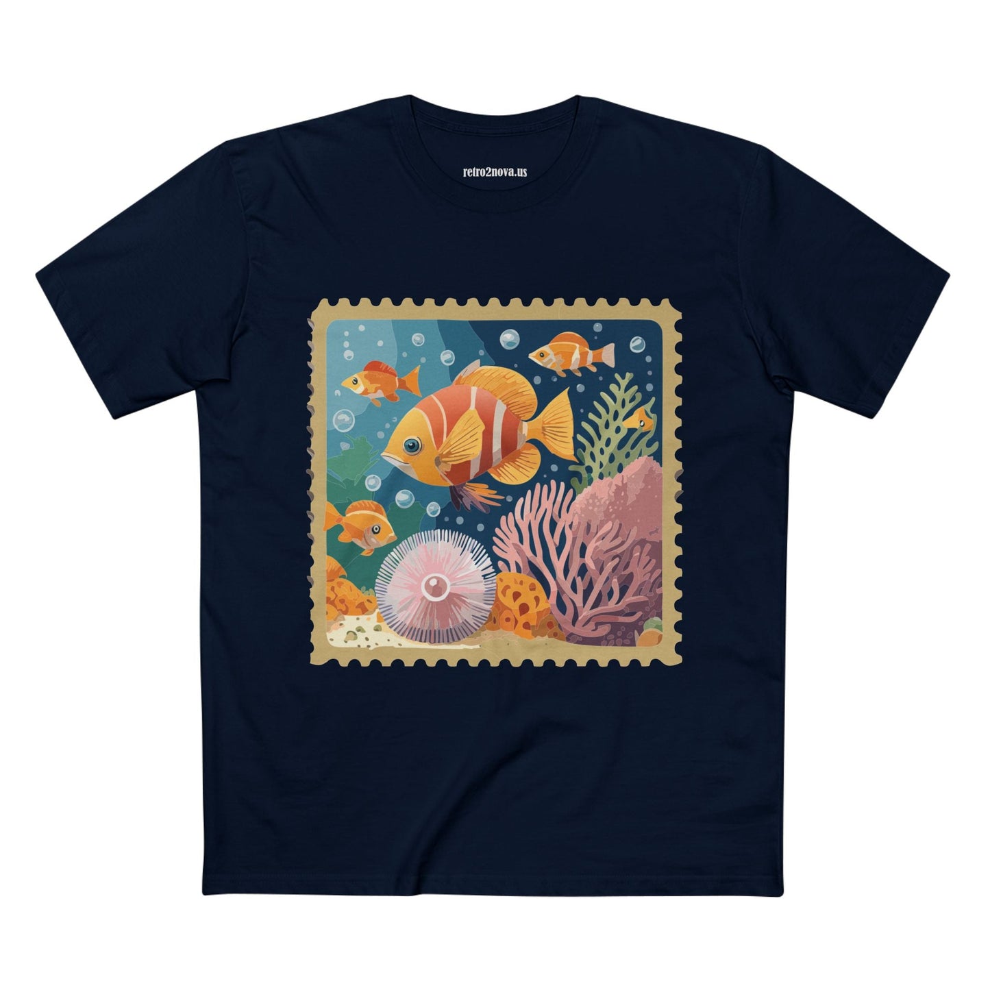 Stamp Shirt Postage Stamp Tee Unisex Premium Cotton Tee With Original Art Design Retro2Nova