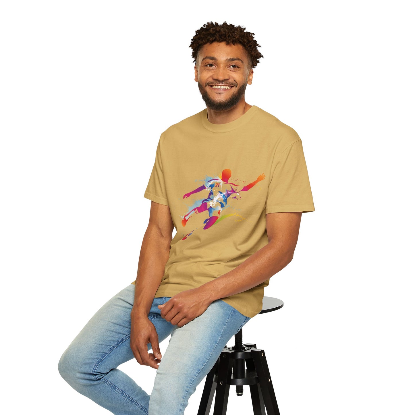 Unisex T-shirt with sports art design