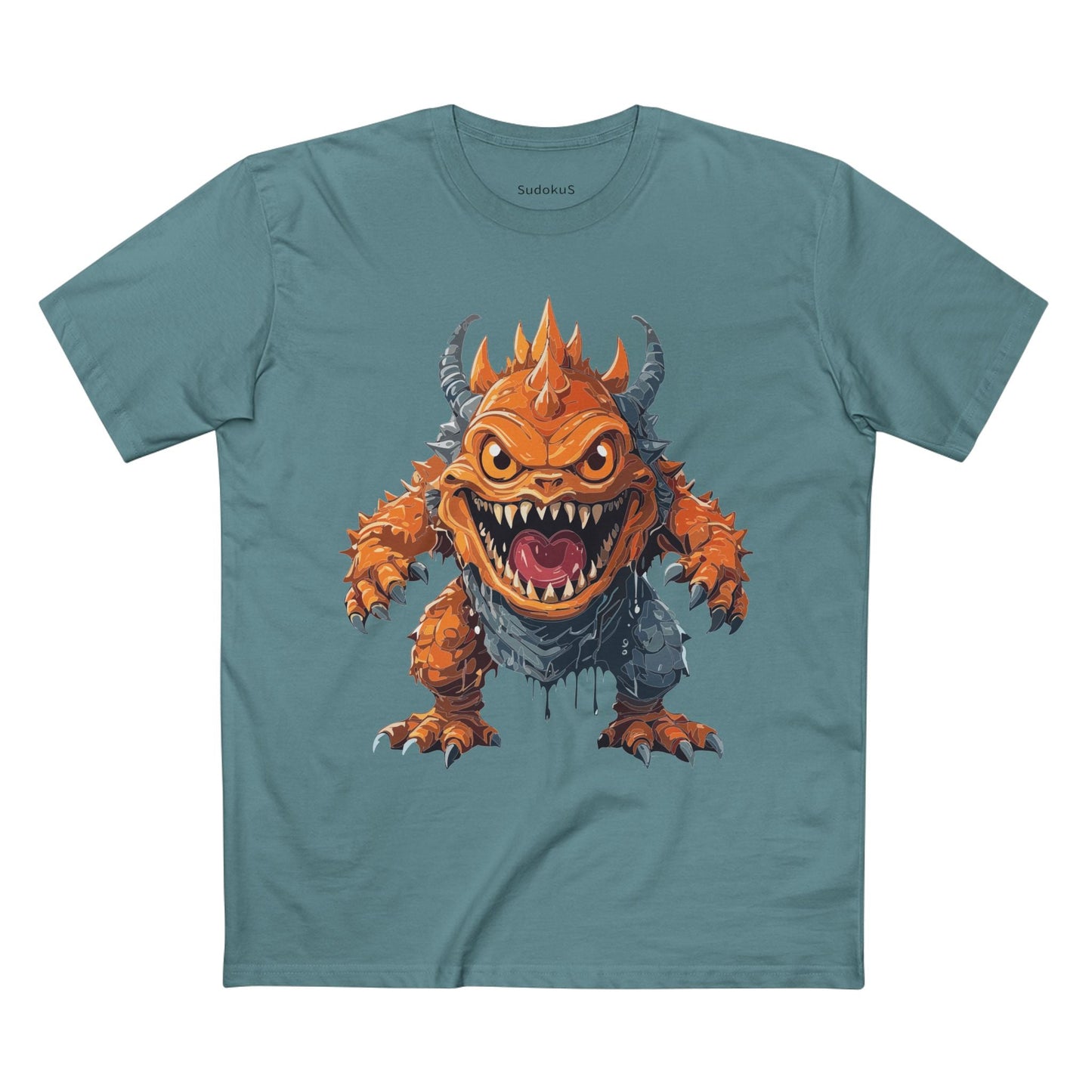 Cartoon Monsters Graphic Unisex 100 Cotton Staple Tee 35