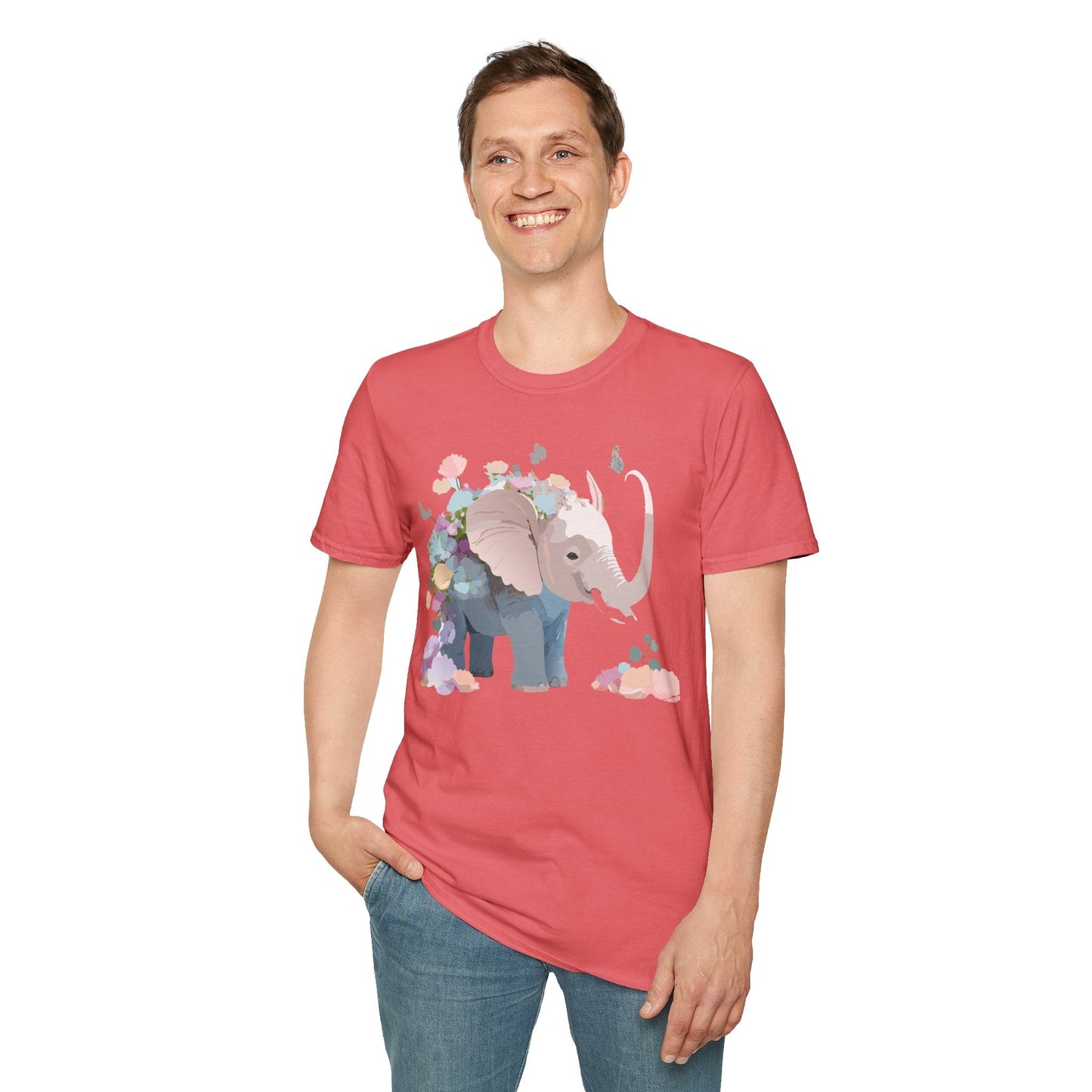 Elephant T Shirt Unisex Softstyle 64000 Elephant Tee Premium Comfort Everyday Wear