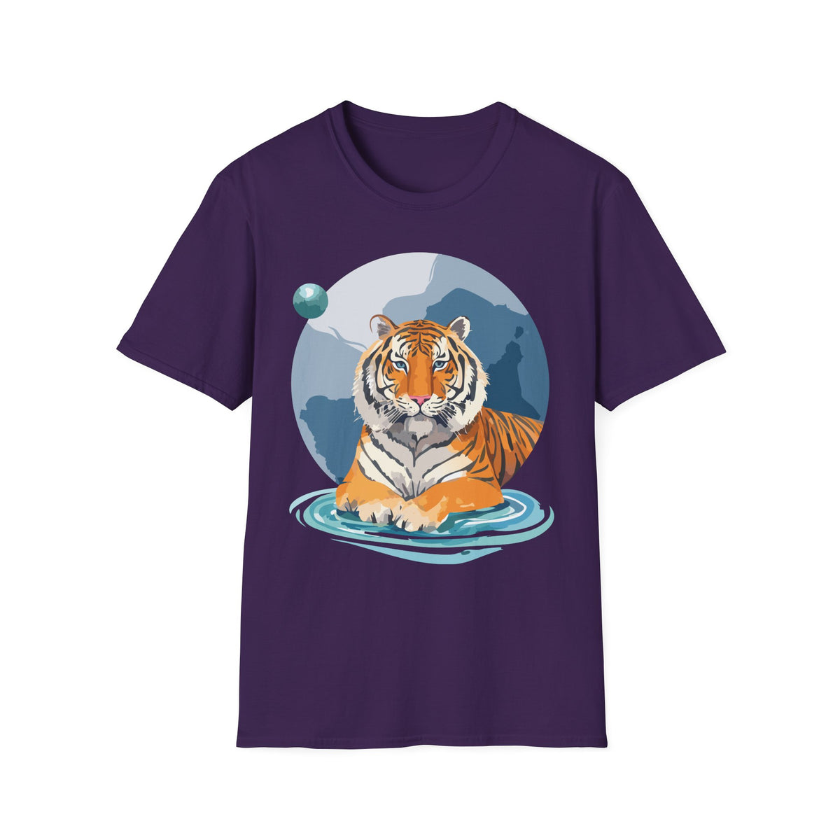 Majestic Tiger Illustration T-Shirt | Tiger Graphic Tee