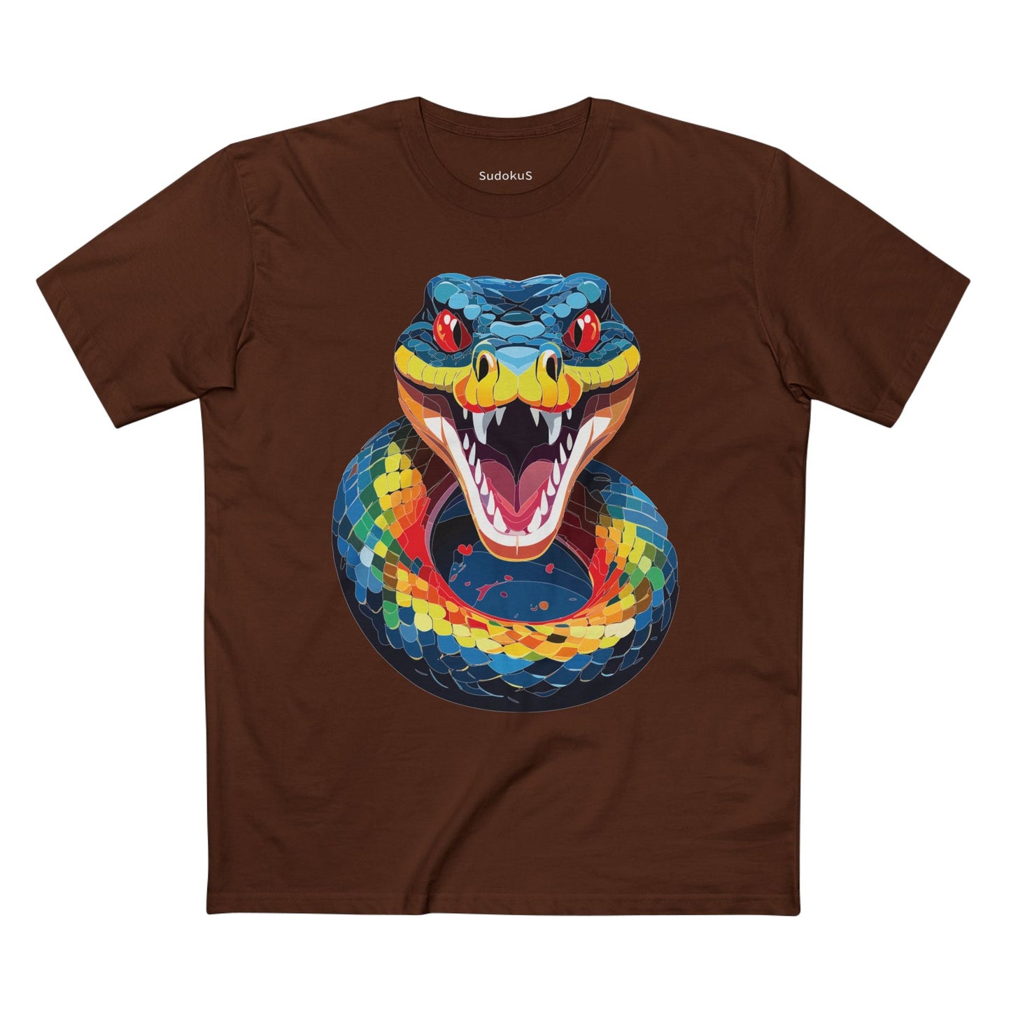 Snake Graphic Unisex 100 Cotton Staple Tee with Animal Design Artwork 1