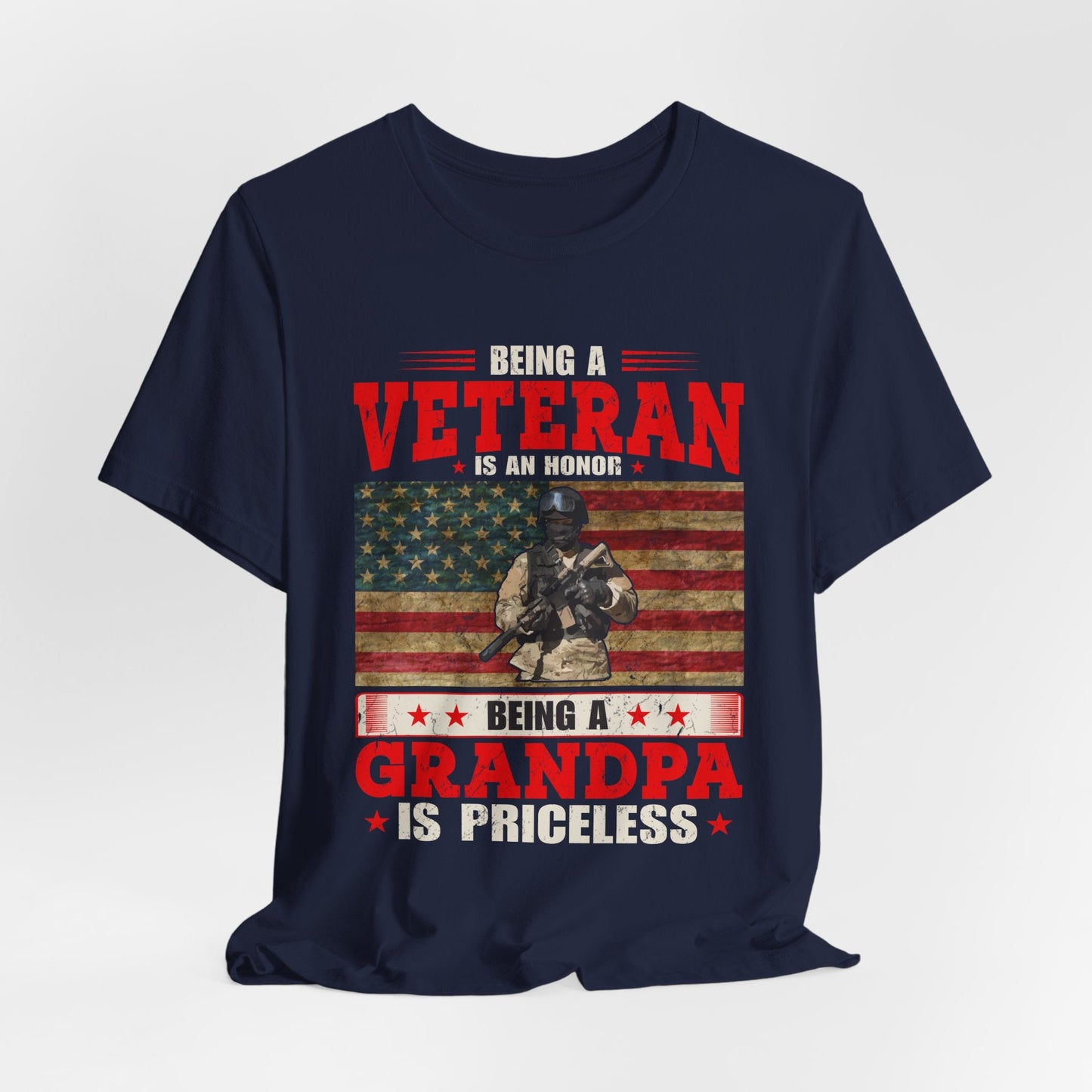 Army Veteran Patriotic Graphic Design Unisex Cotton T-Shirt v34