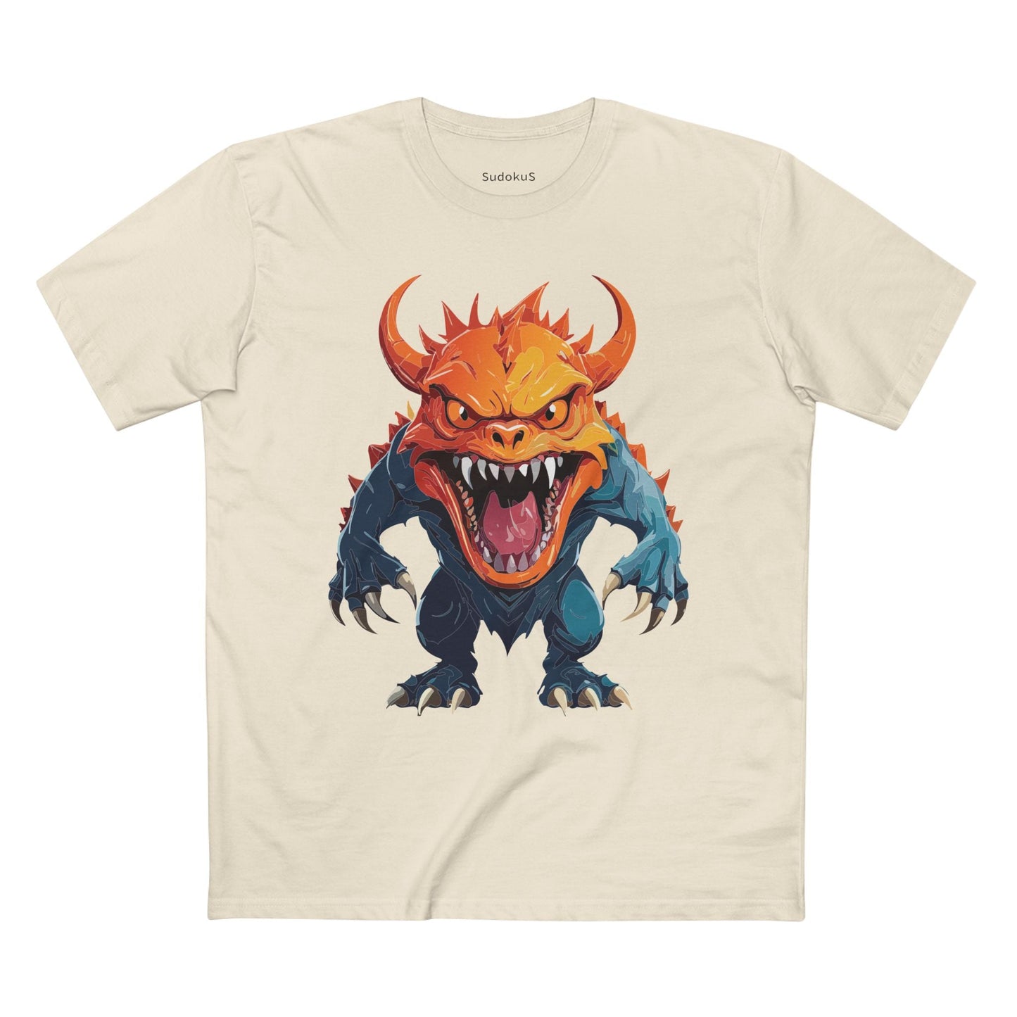 Cartoon Monsters Graphic Unisex 100 Cotton Staple Tee 27