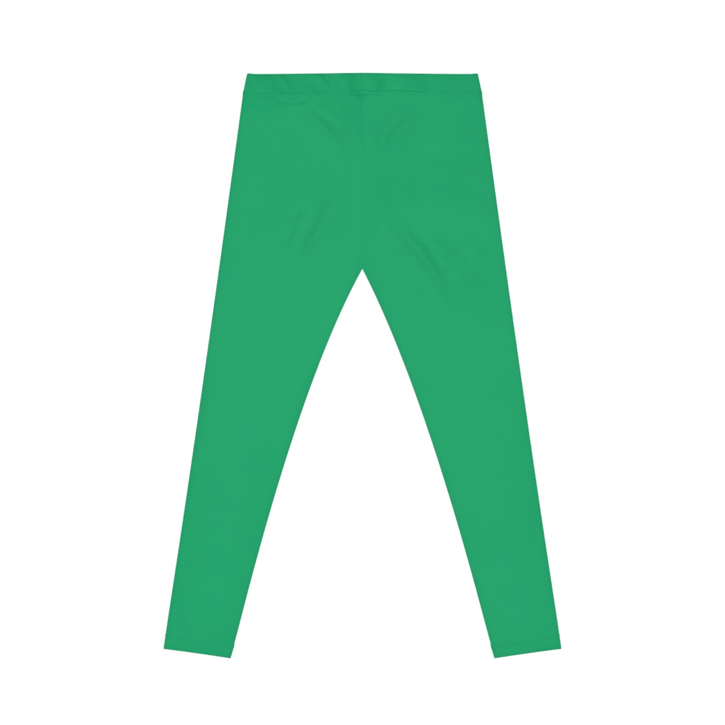 Jungle Green Color Women's Poly-Span Casual Leggings XS-2XL