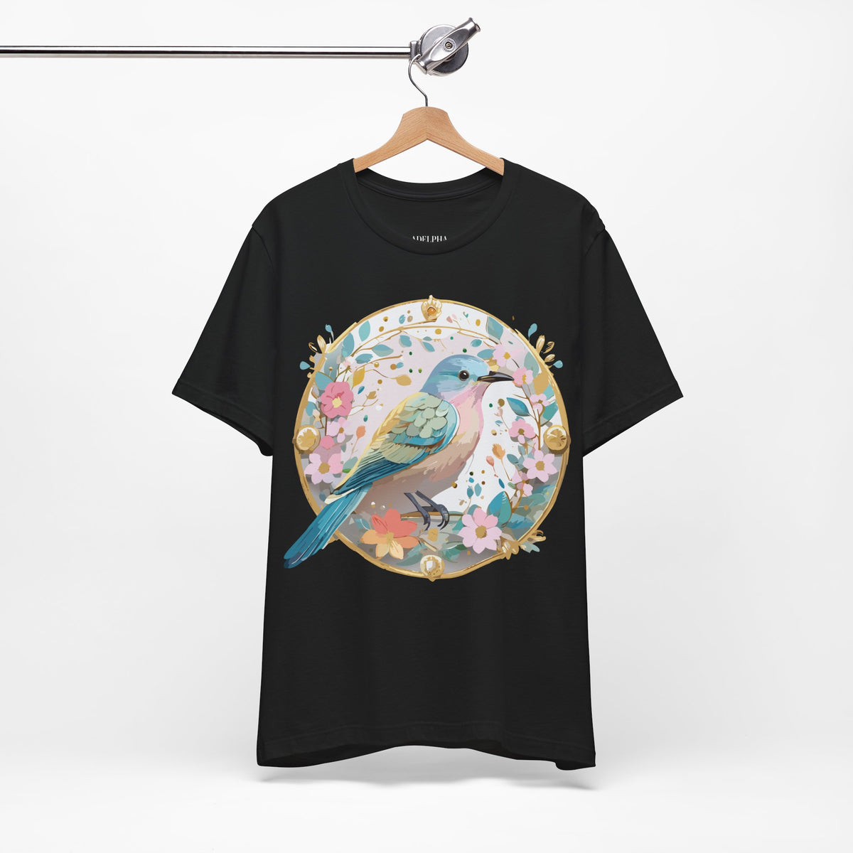 Medallion Graphic Unisex Cotton Bella+Canvas Tee with Floral Art Design m77
