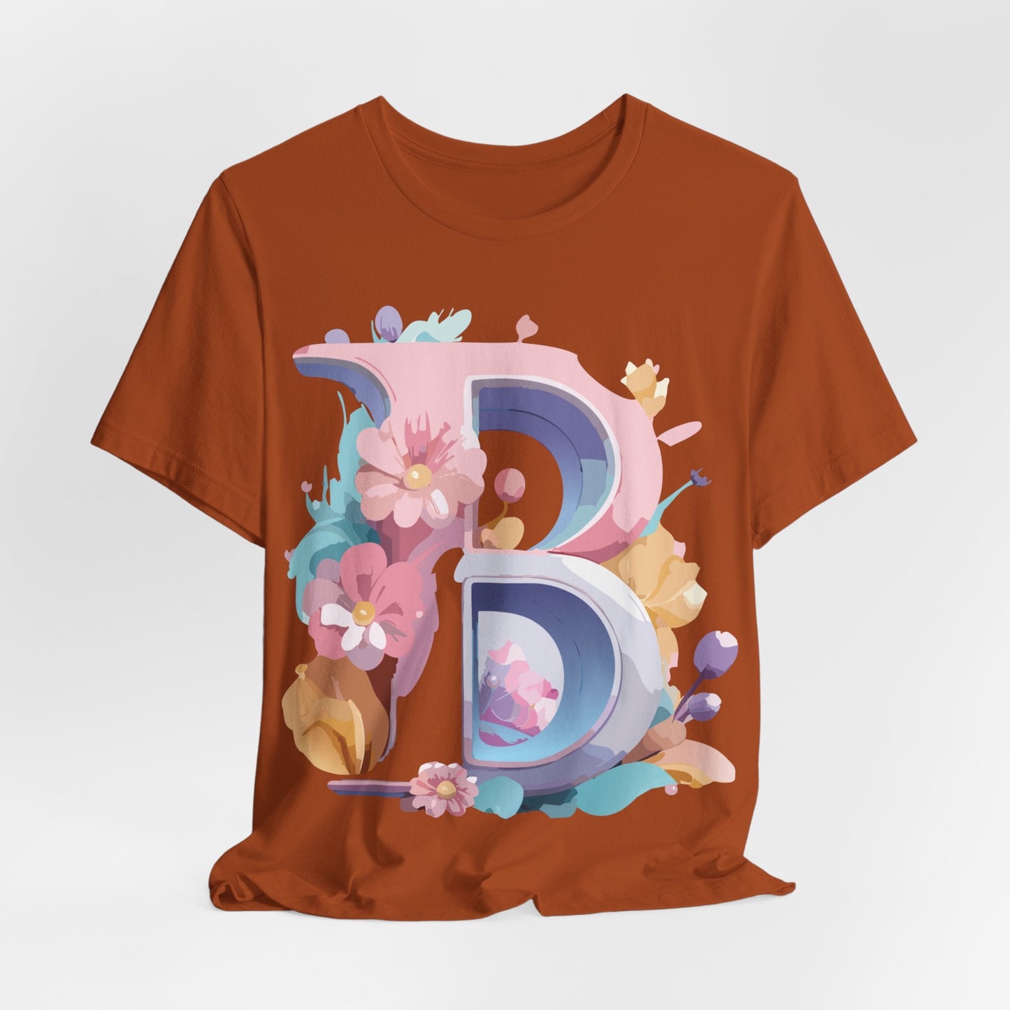 Letter B Shirt Graphic Tee Unisex Vintage Inspired Artwork Adelpha Art Design Short Sleeve