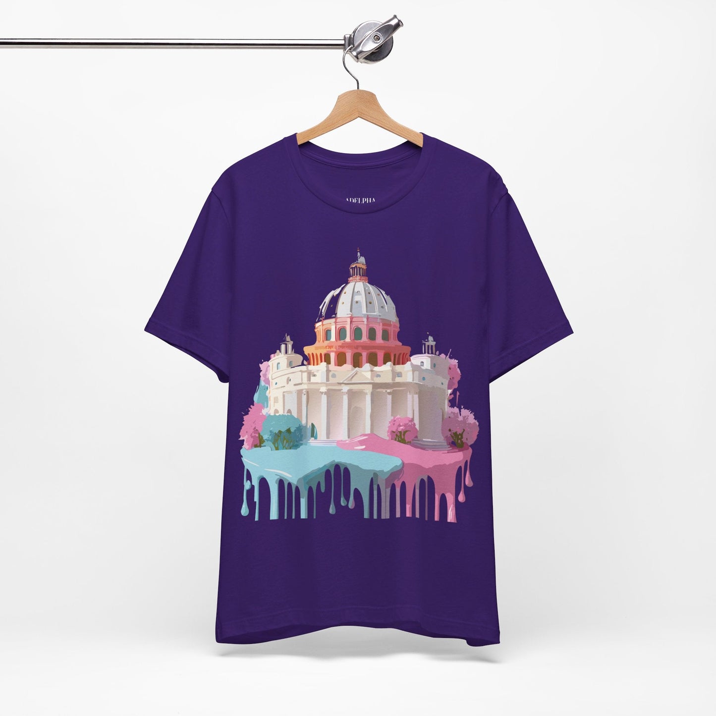 Unisex Graphic Tee With Rome Artwork By Adelpha Vintage Inspired Short Sleeve Shirt