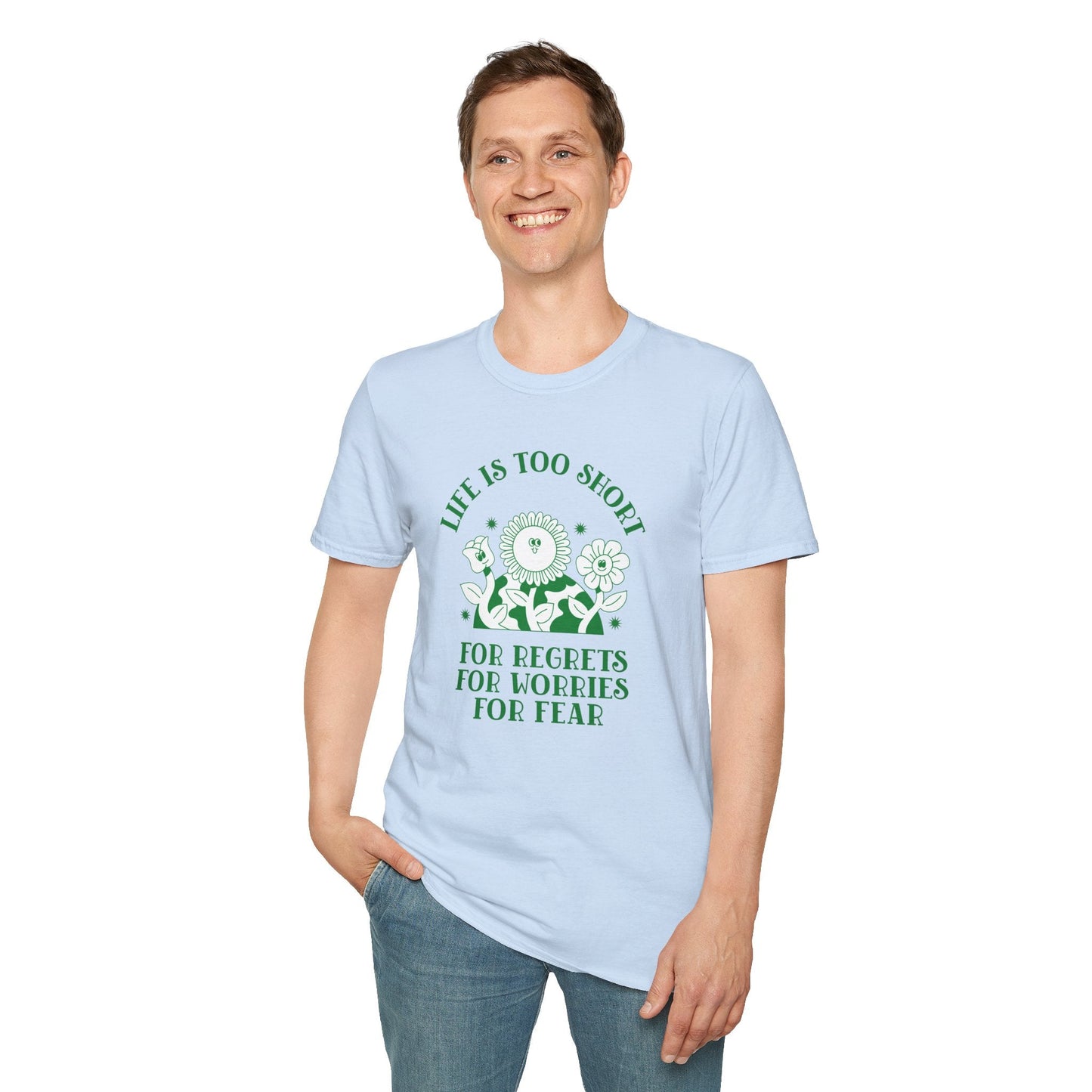 Positive Slogan T Shirts With Positive Words Tee Shirt Good Quotes Unisex Gildan Softstyle 64000 100 Percent Cotton