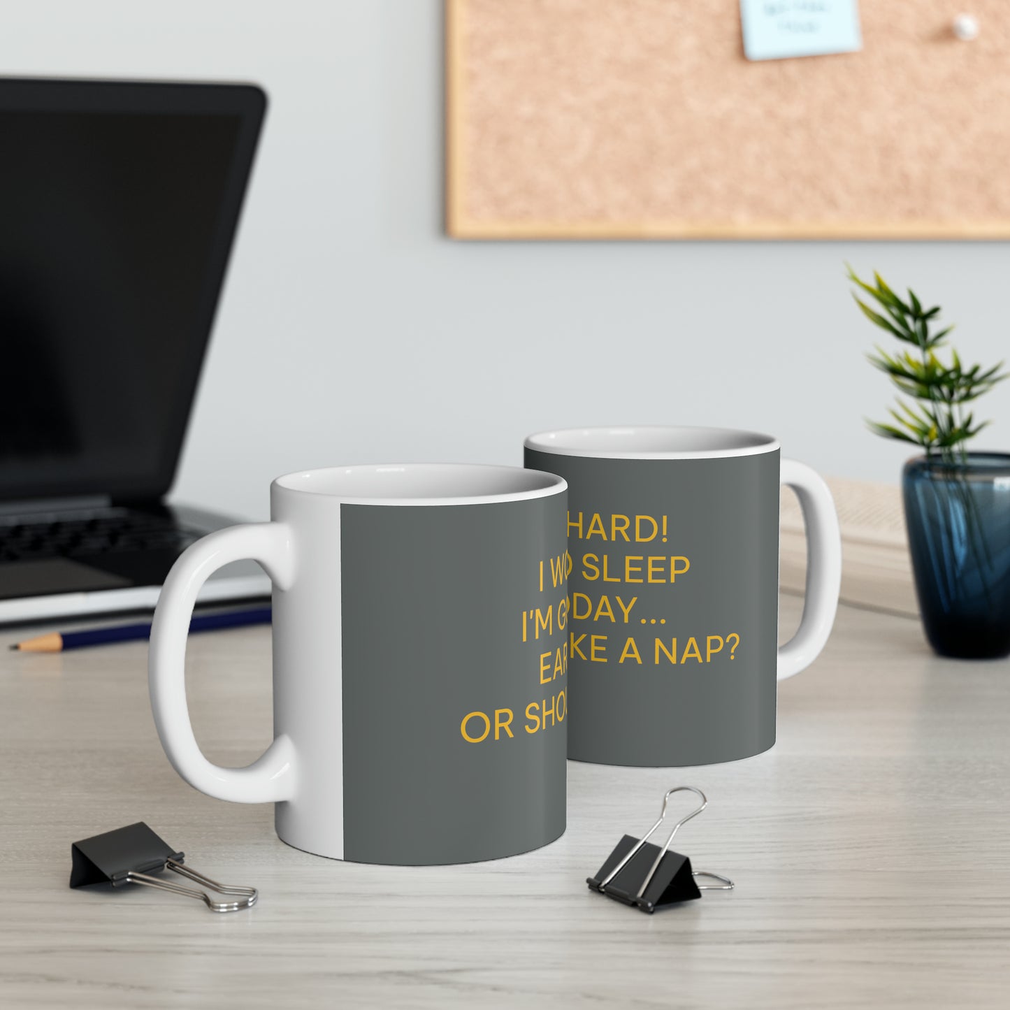 Tasse à café et à thé avec des mots drôles Art Design