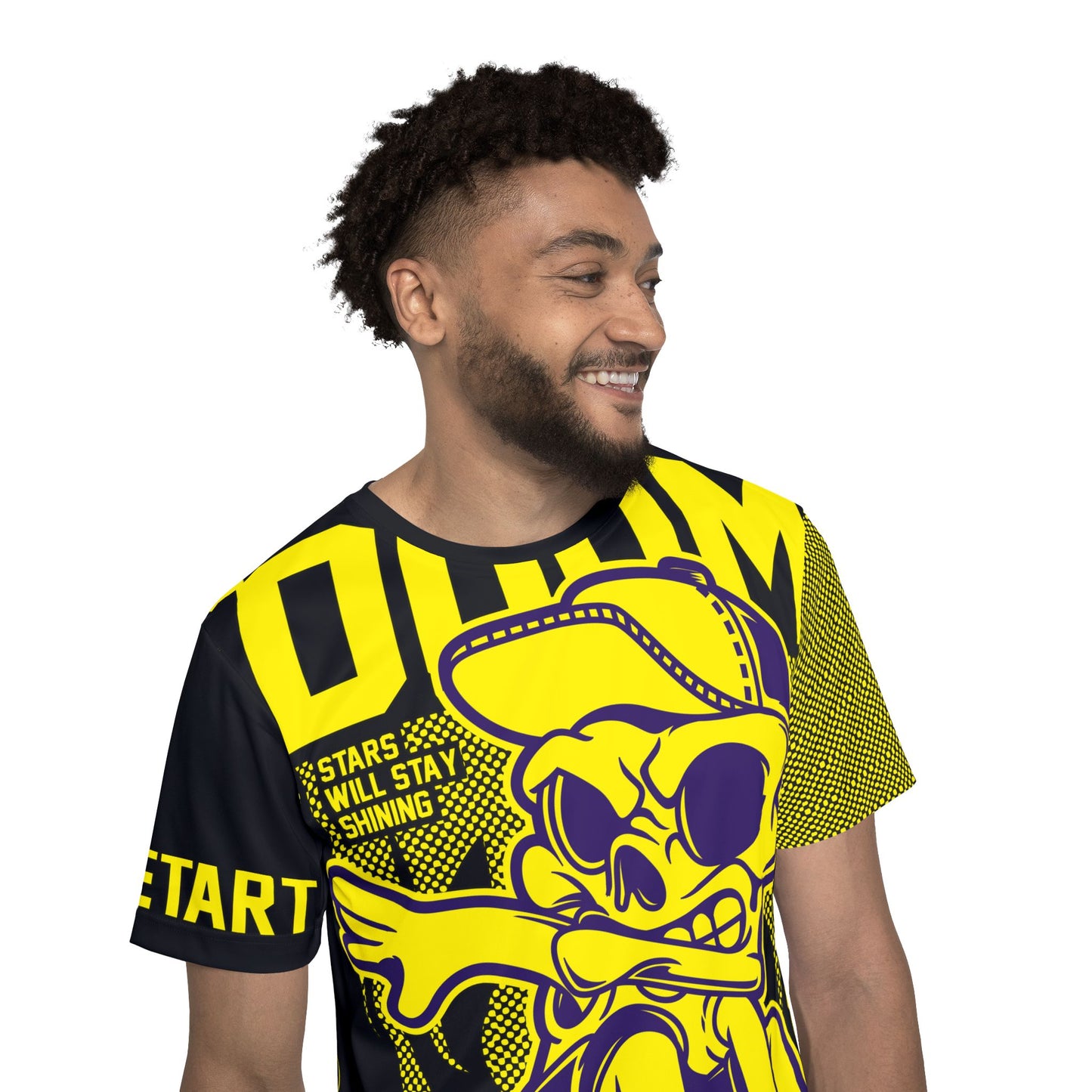 Be26 Fun Graphic T-Shirt, Art Design Poly Shirt, All Over Print Graphic Tee, Monsters T-Shirt, Cartoon Tees