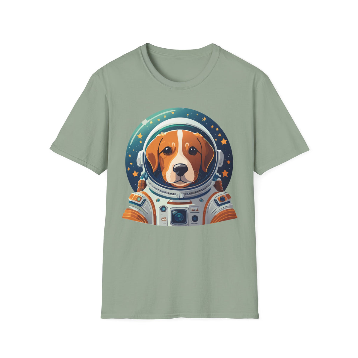 Beagle Astronaut Tee | Space Helmet Dog T-Shirt, Cute Cosmic Pet Illustration