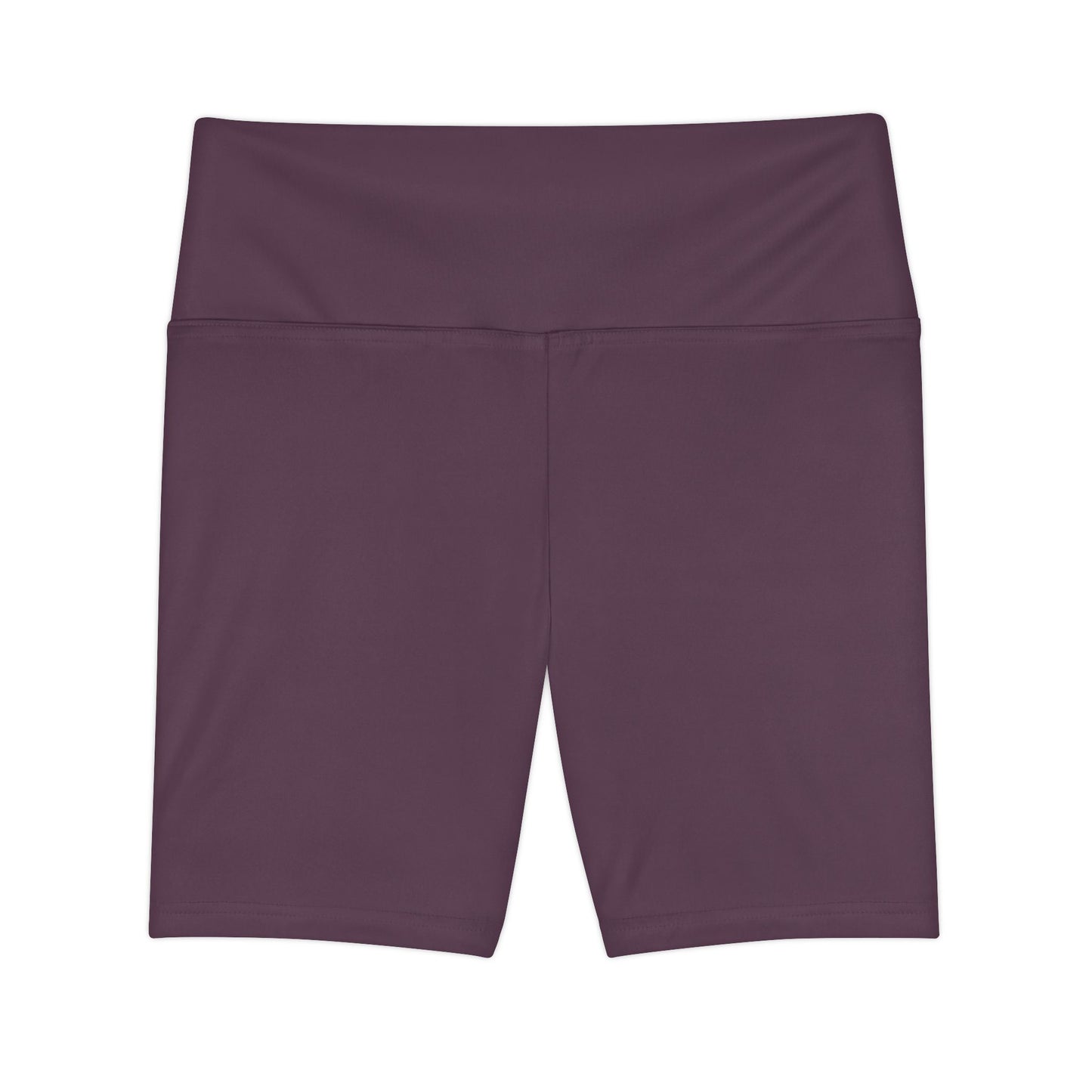 Mauve Shadow Women's Plum High-Waist Workout Shorts — Biker Fitness Shorts