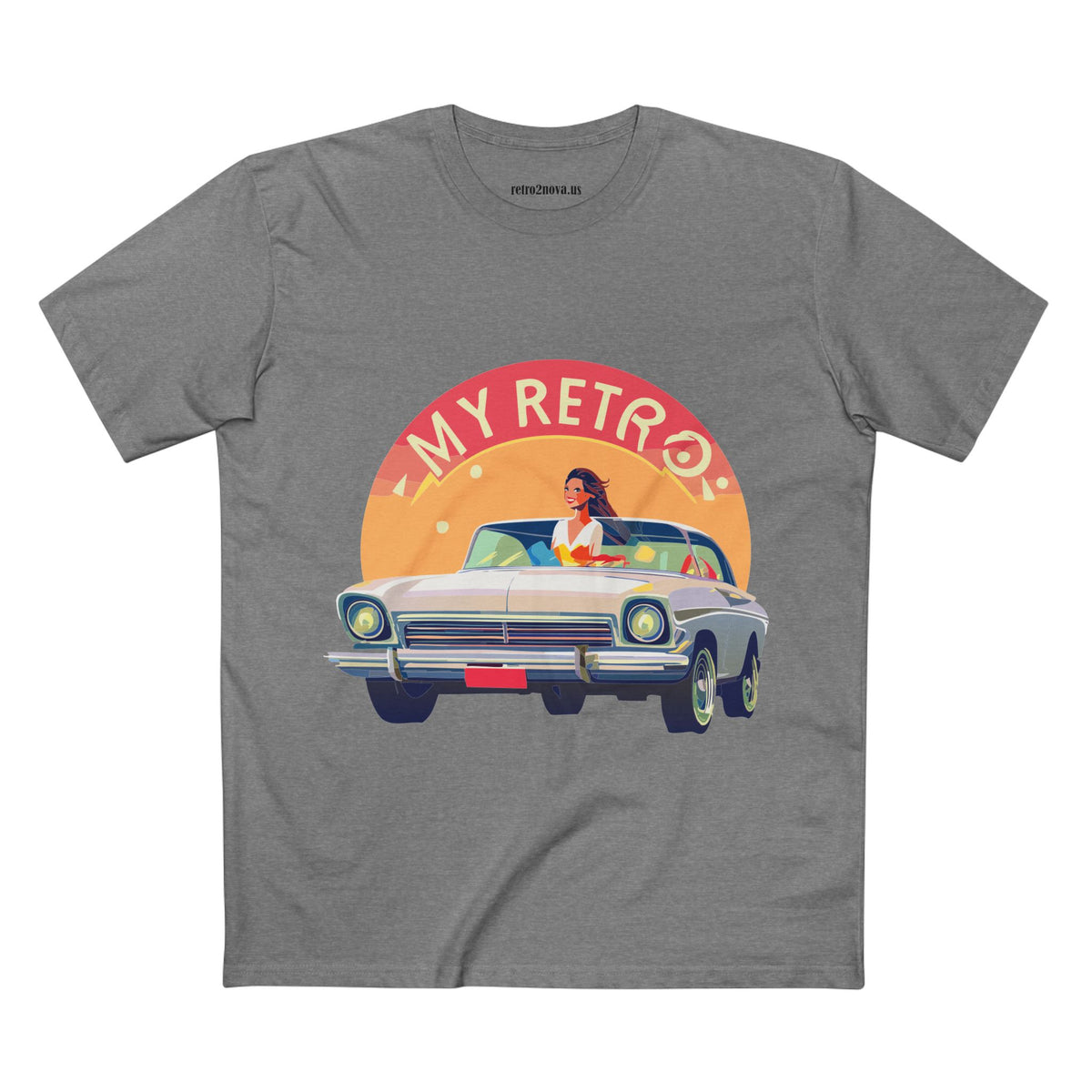 Retro Car Vintage Graphic Tee Staple Unisex 100 Cotton Tee Shirt - RC-26