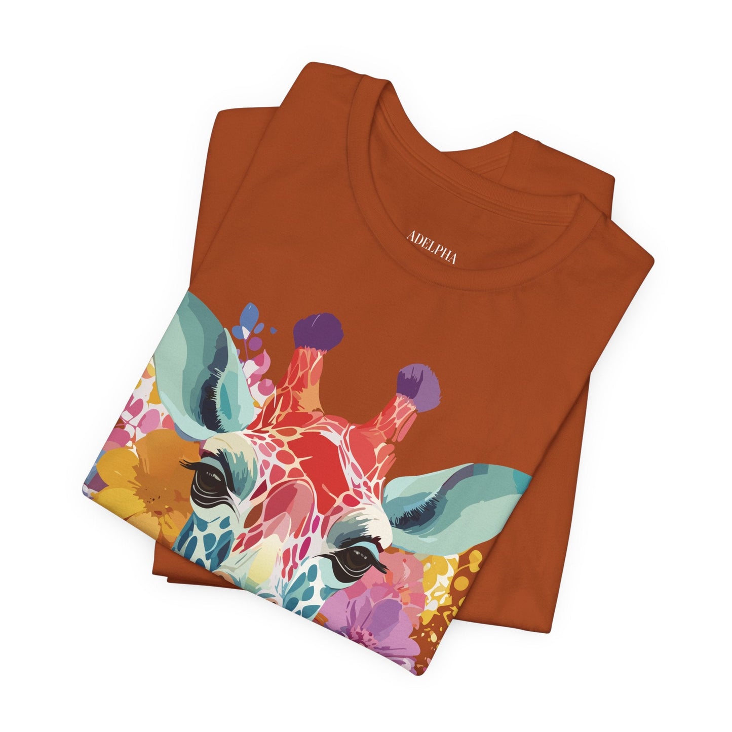 Adelpha Giraffe Graphic Tee Unisex Jersey Short Sleeve Vintage Inspired Art Design