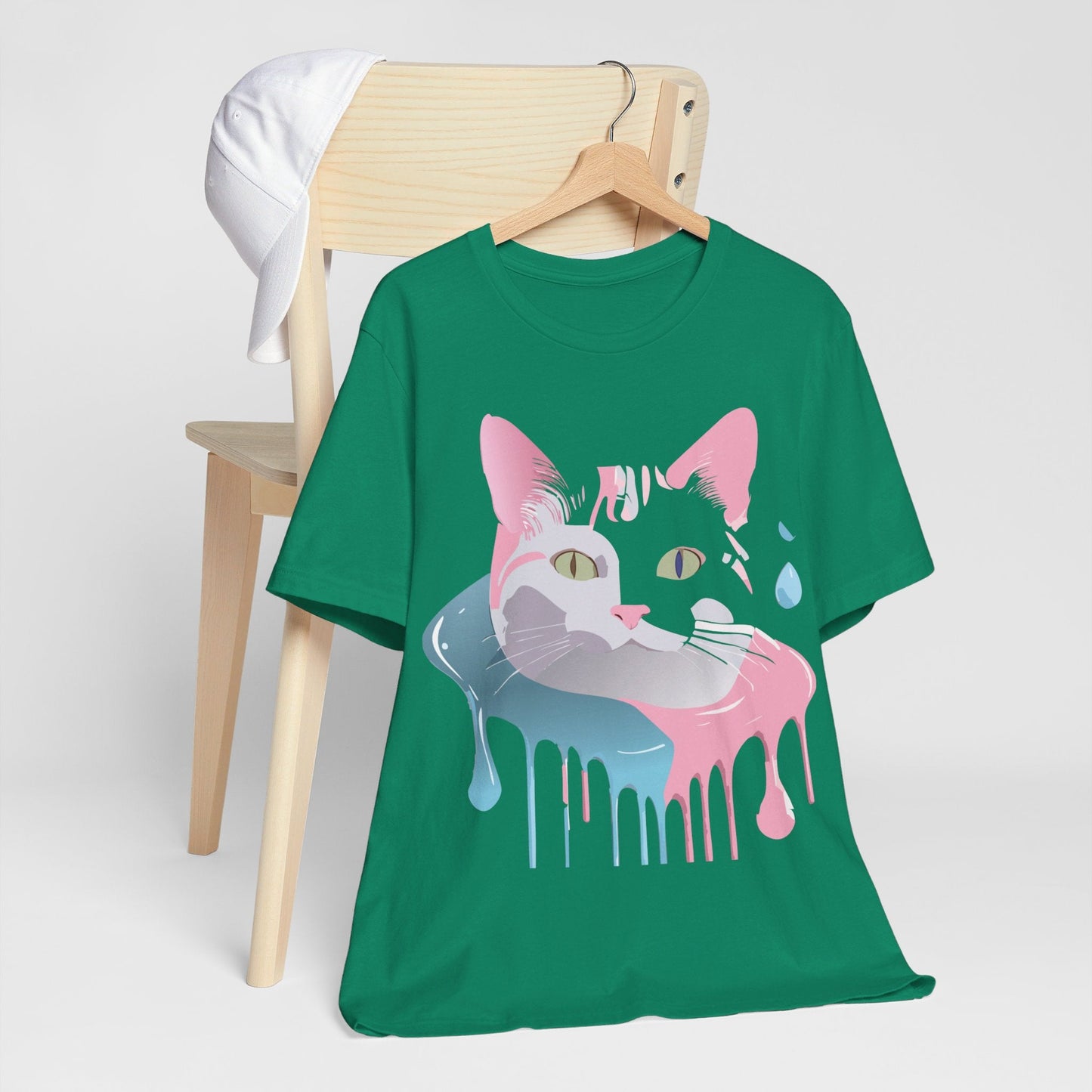 Cat Graphic Tee Unisex Short Sleeve T Shirt Adelpha Vintage Inspired Design