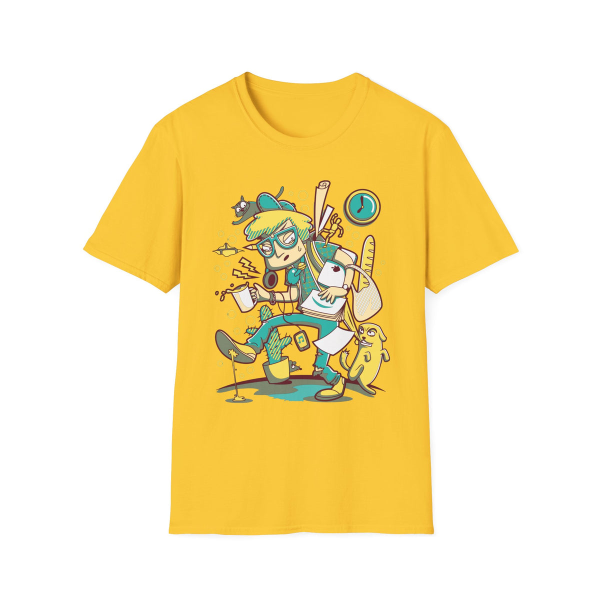 Funny Cartoon Animation Graphic Tee Gildan Unisex 100 Cotton Tee Shirt - 74