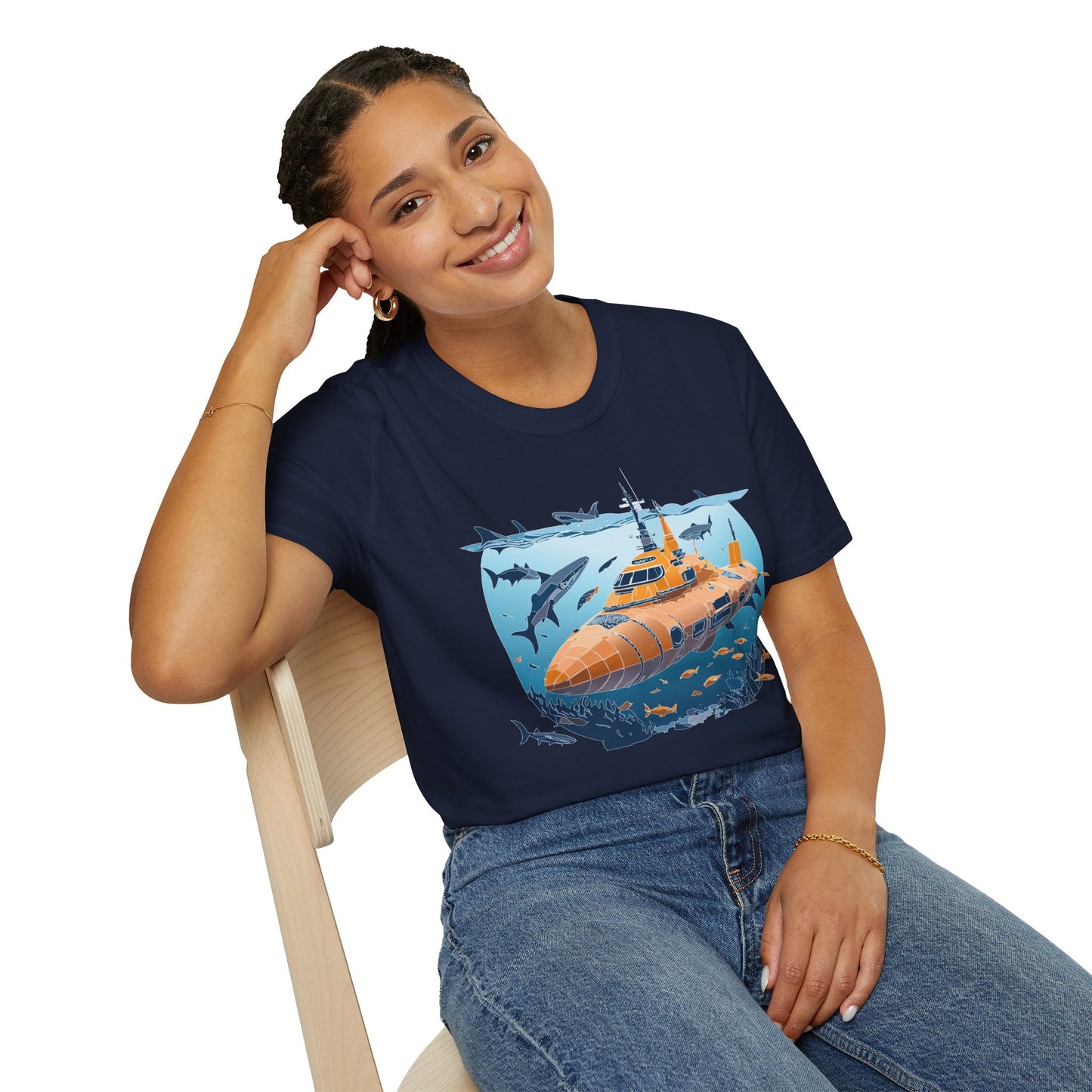 Ocean Graphic Unisex Softstyle Cotton Tee 16