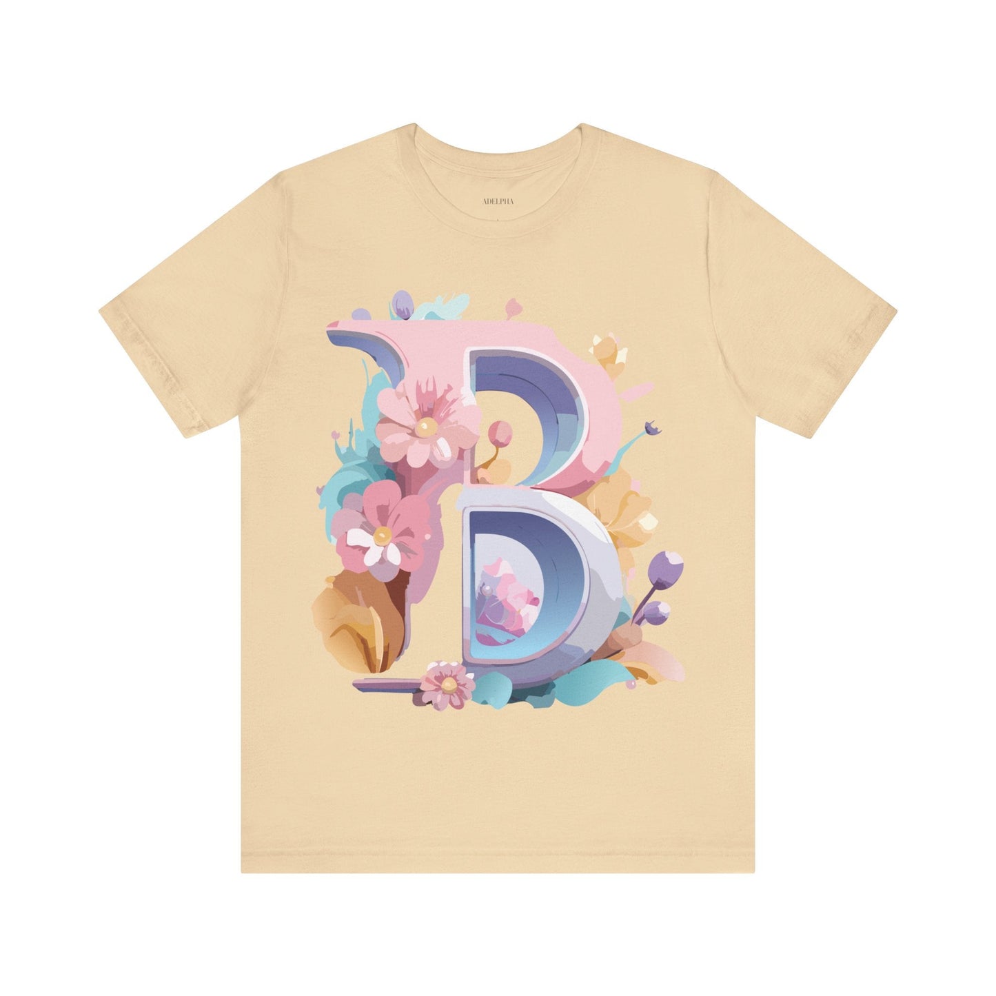Letter B Shirt Unisex Graphic Tee By Adelpha With Vintage Inspired Artwork Short Sleeve