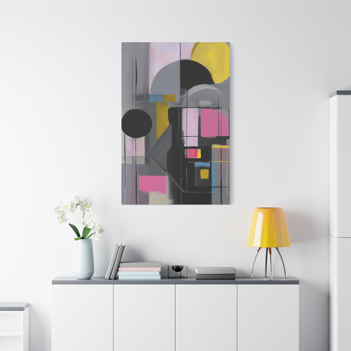 Abstract Geometric Painting Print Canvas 20x24,20x30,24x30 24x32,24x36,30x40 32x48,36x48,40x60 Pine-Wood Inner Frame ABS-37
